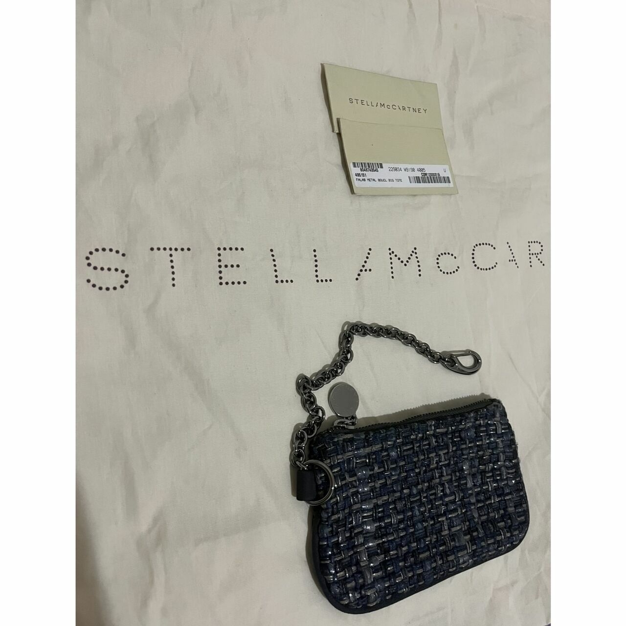 Stella McCartney Blue Tweed Falabella Tote Bag