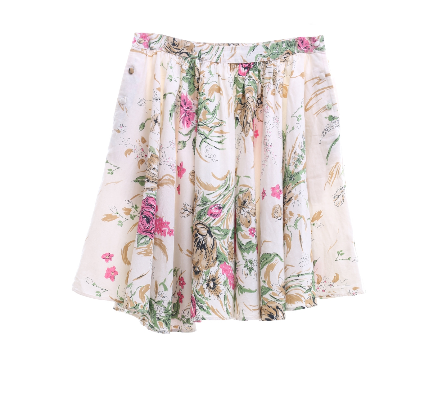 Limited Cream Floral Mini Skirt