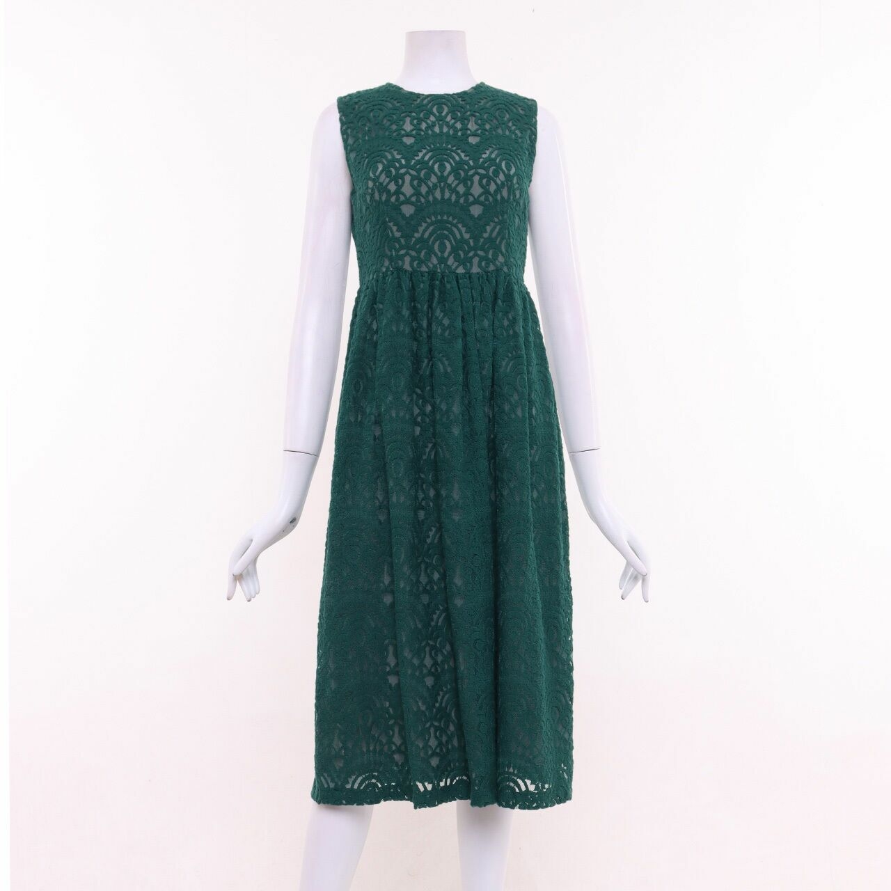 Picnic Dark Green Midi Dress