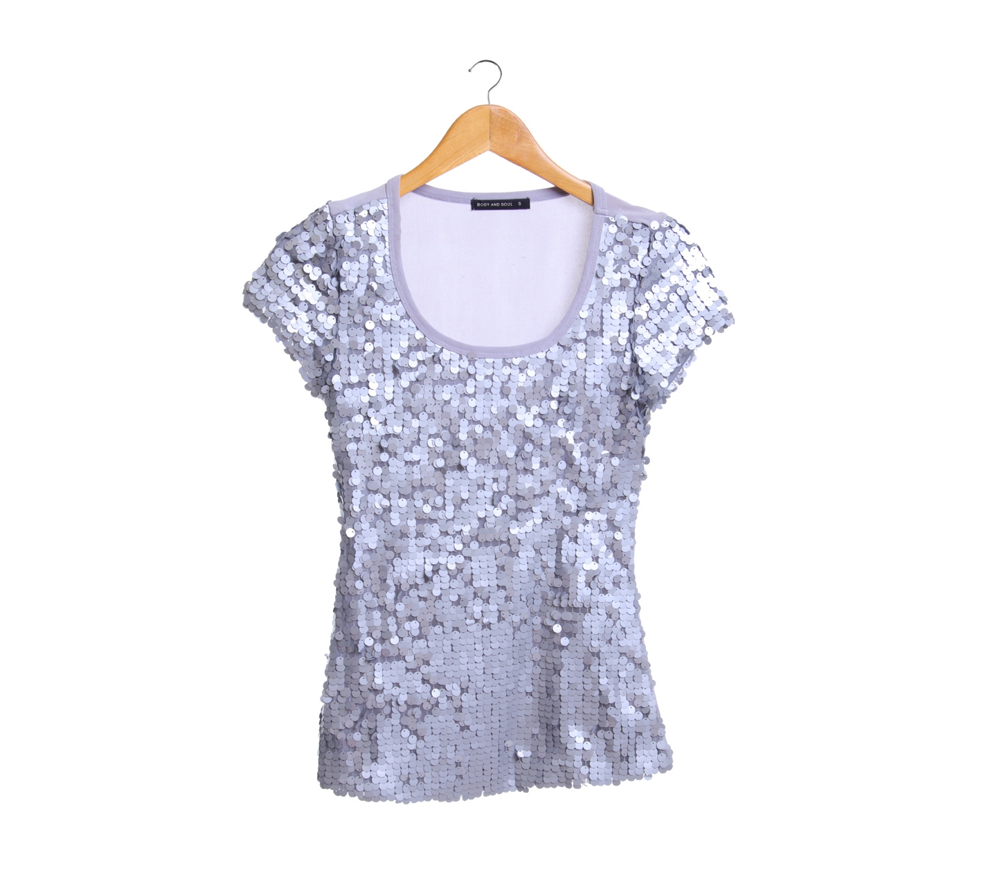 Body and Soul Grey Beaded T-Shirt