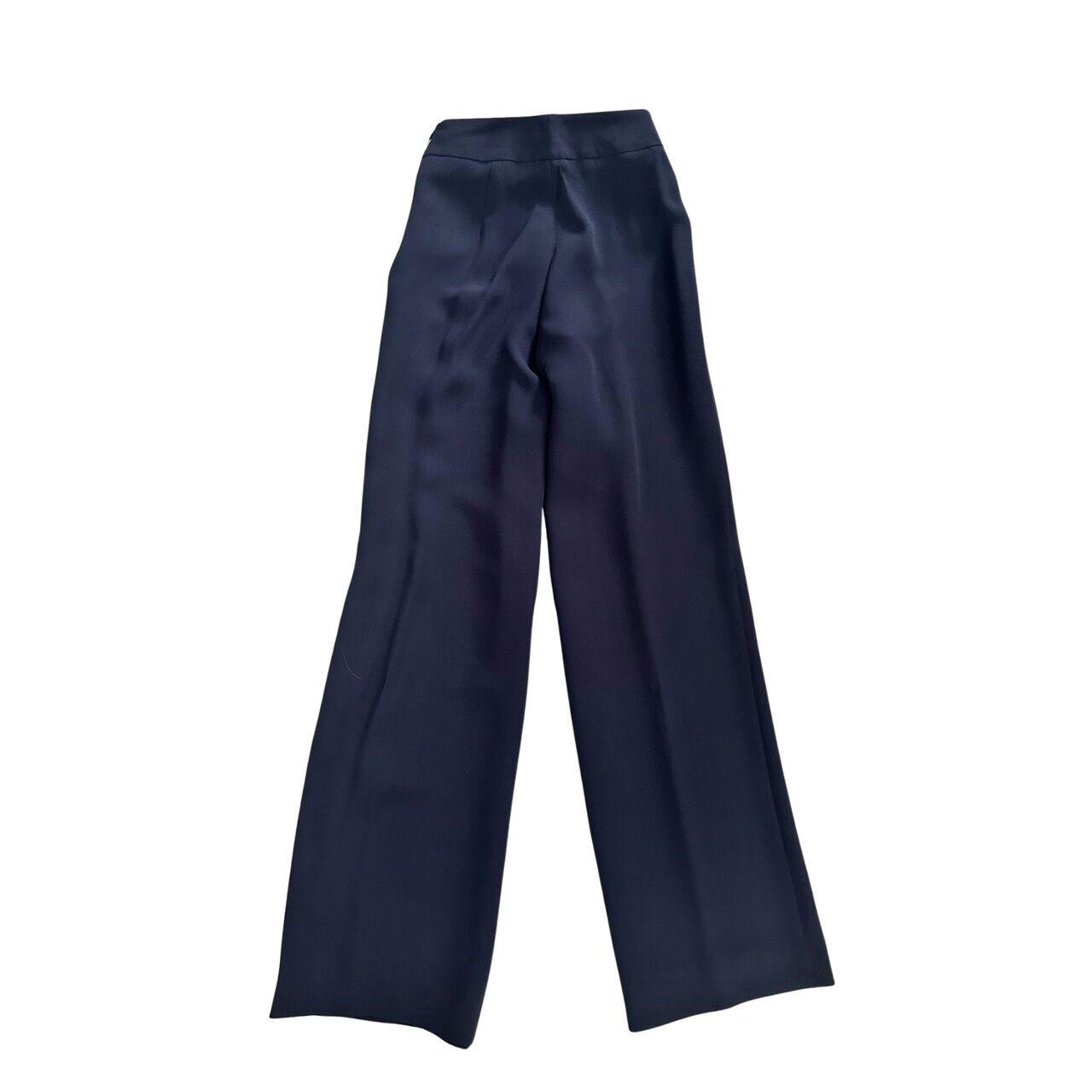 Giorgio Armani Navy Silk Suit Set Blazer & Pants Two Piece