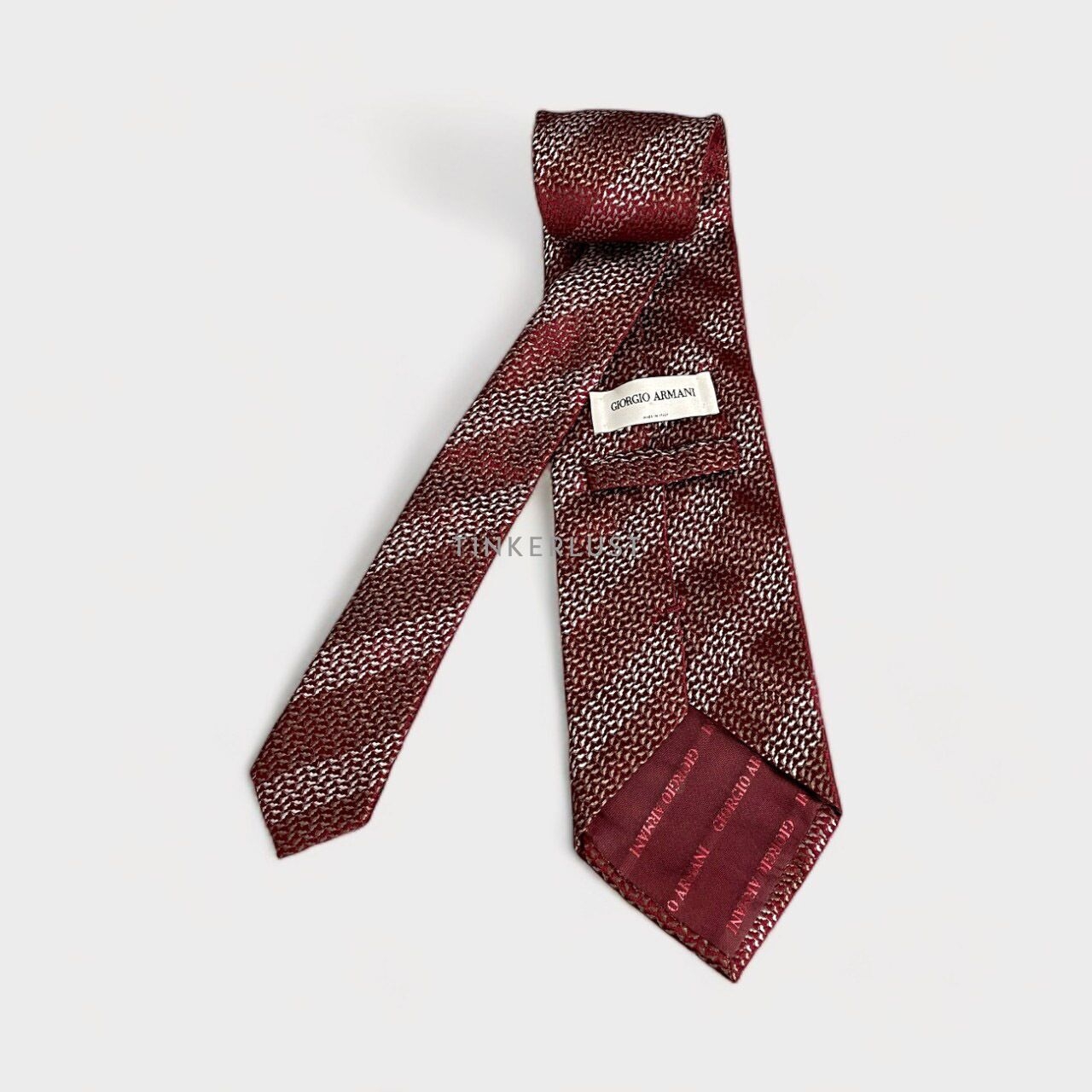 Giorgio Armani Red Patterned Tie