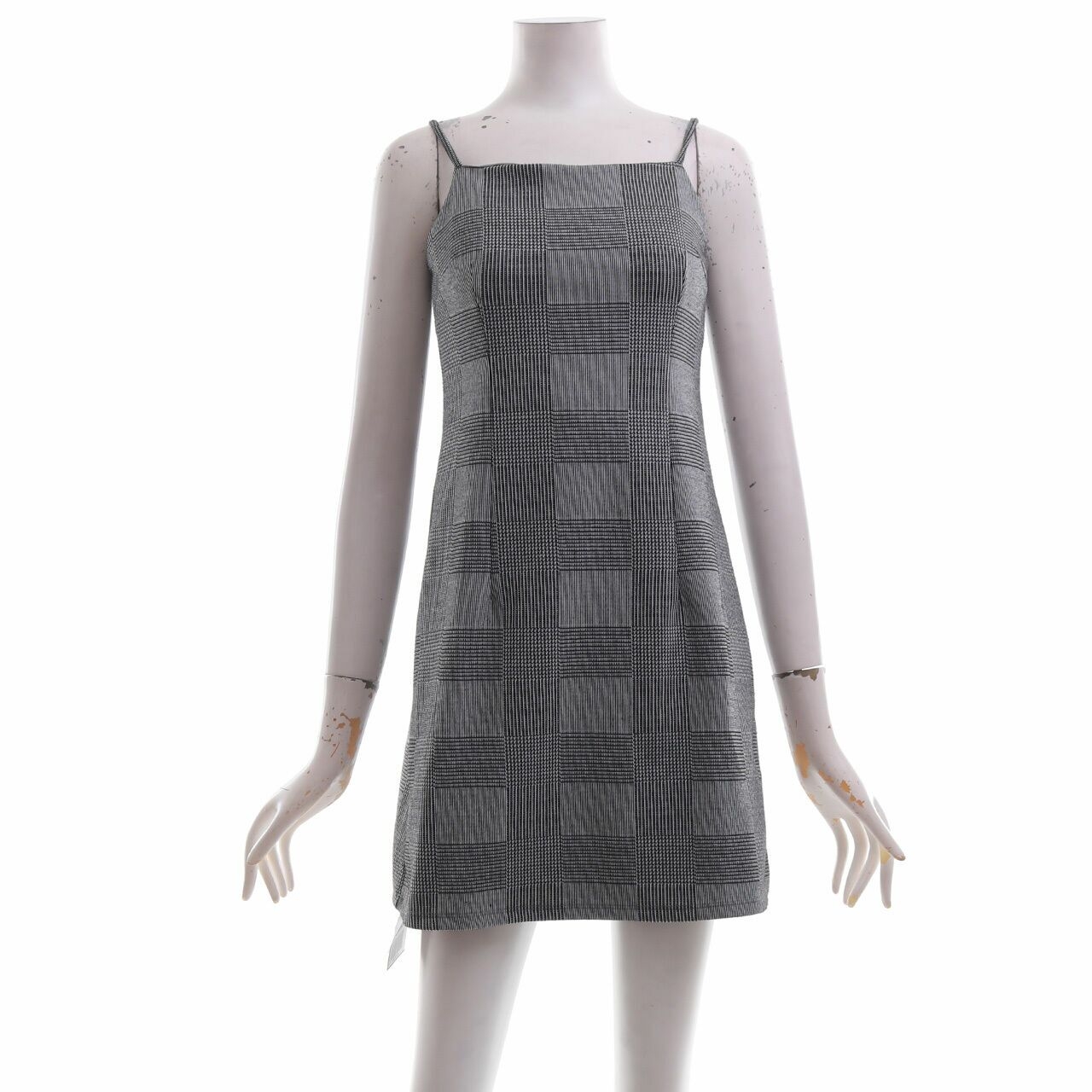 Temt Grey Tartan Mini Dress