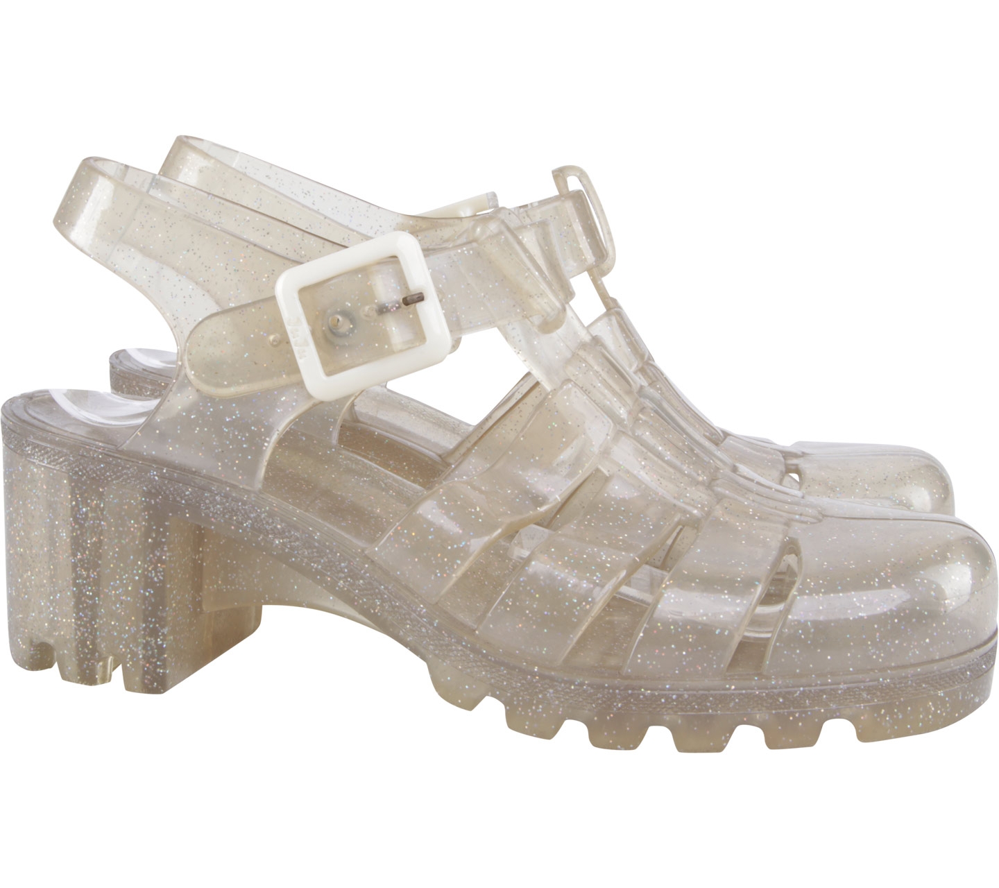 Juju Clear Glitter Sandals