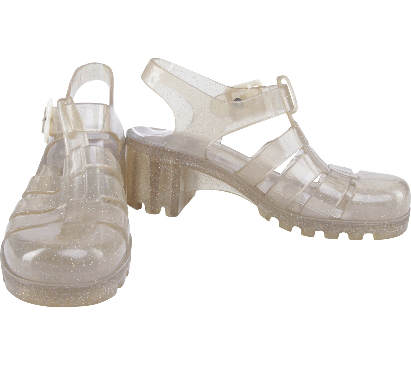 Juju Clear Glitter Sandals