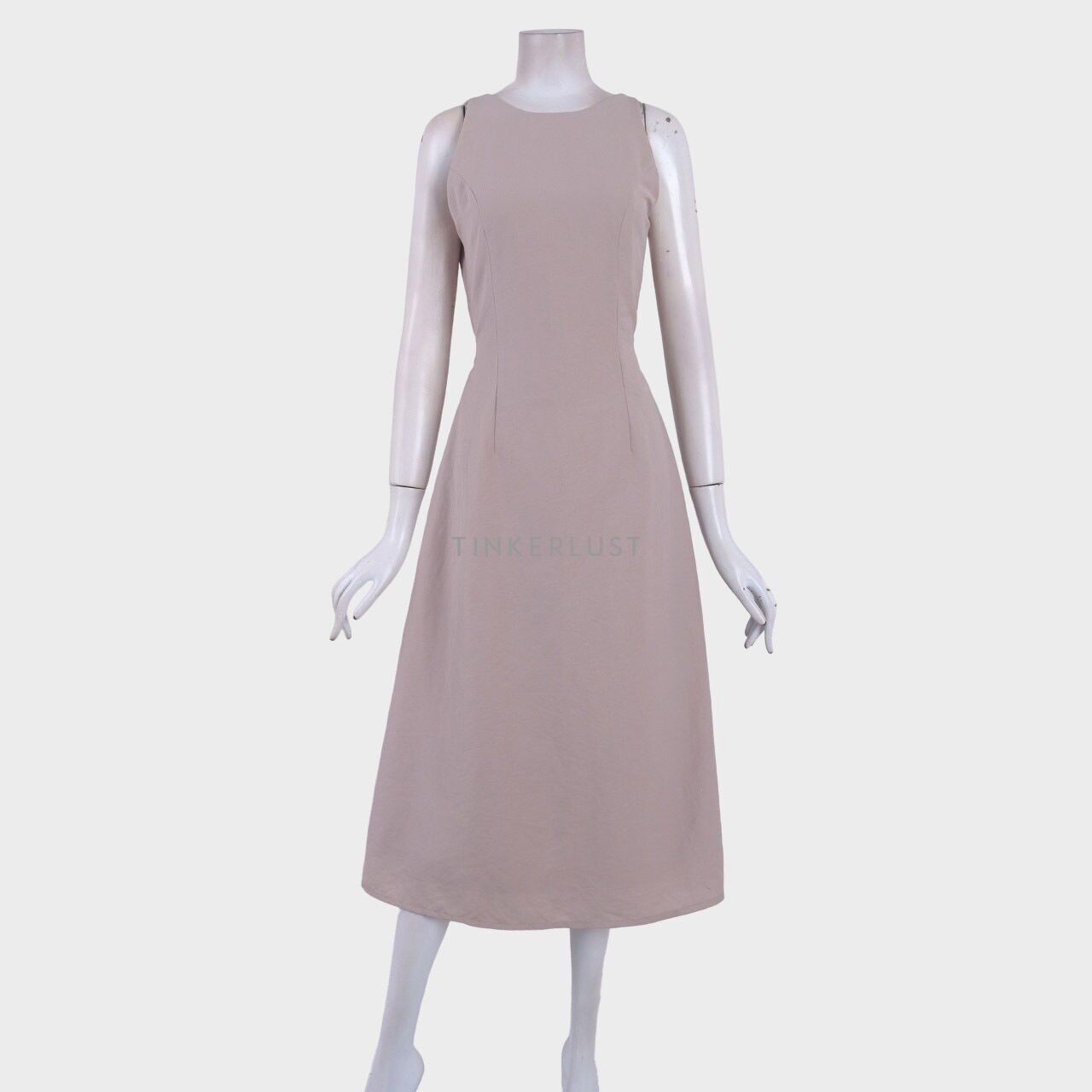 Cloth Inc Beige Midi Dress