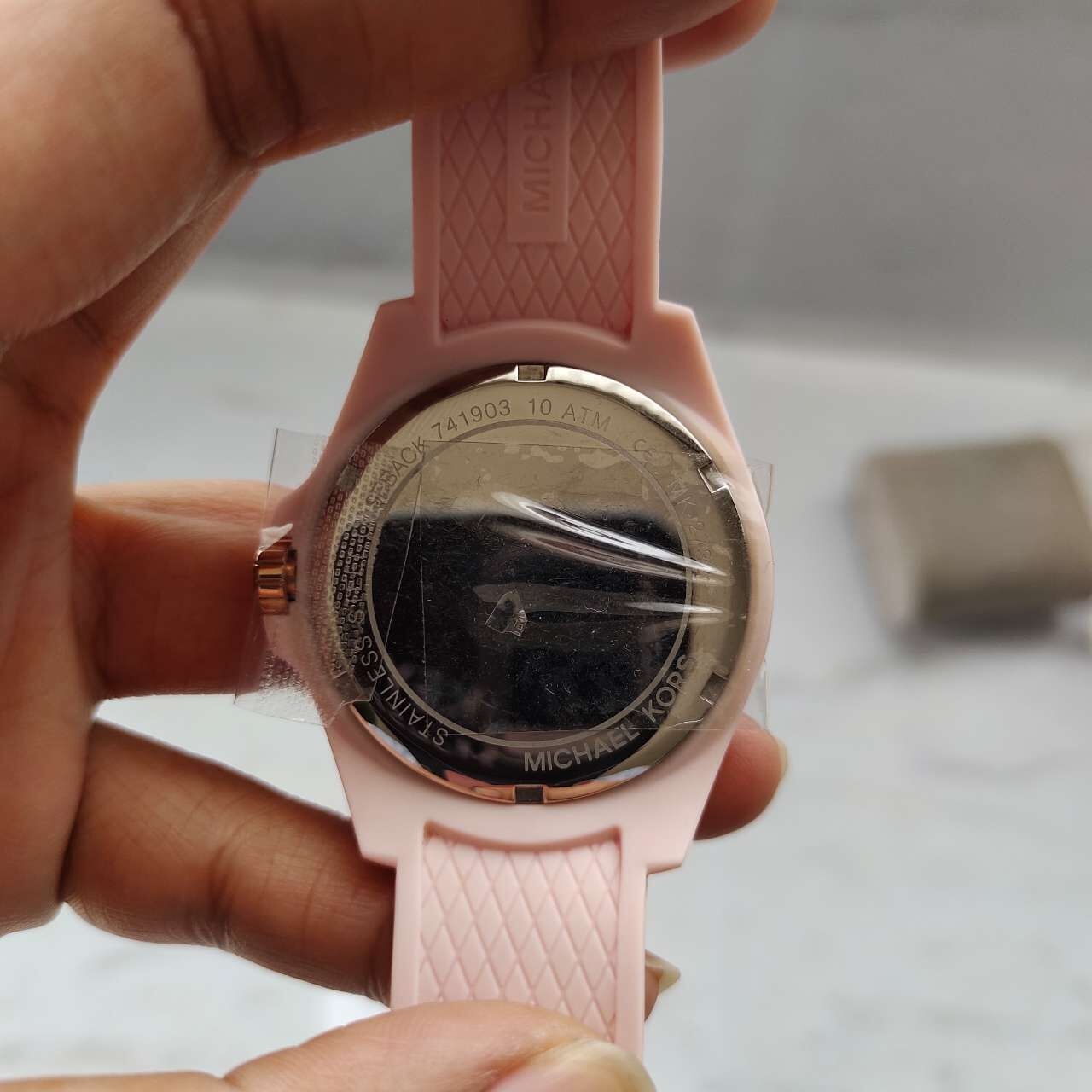 Michael Kors 2732 Pink Rubber Strap Watch