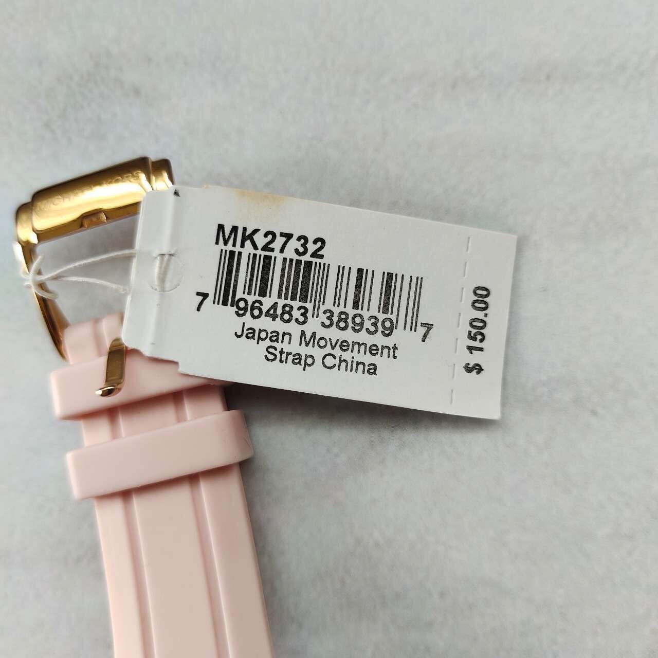 Michael Kors 2732 Pink Rubber Strap Watch