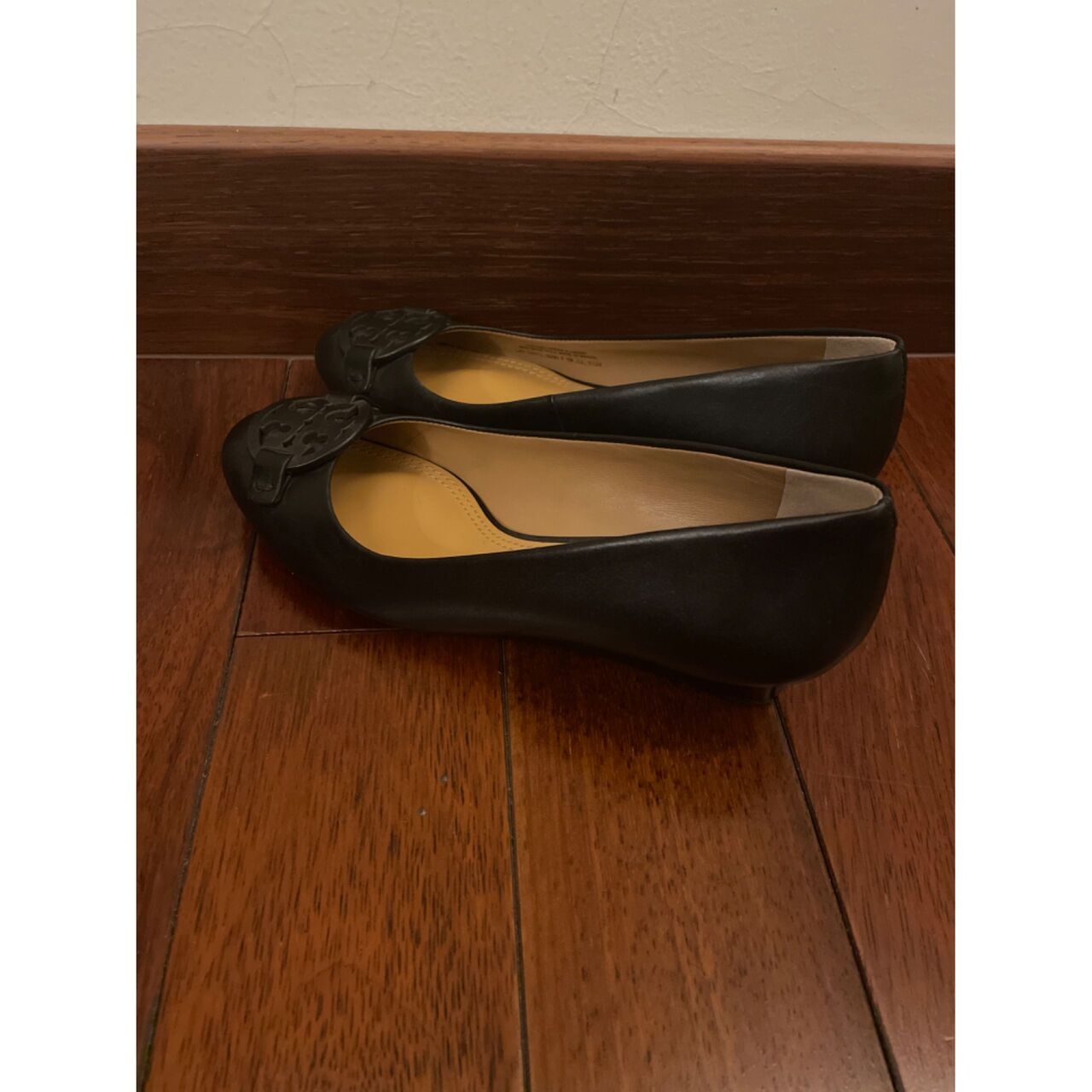 Tory Burch Miller Black Leather Wedges