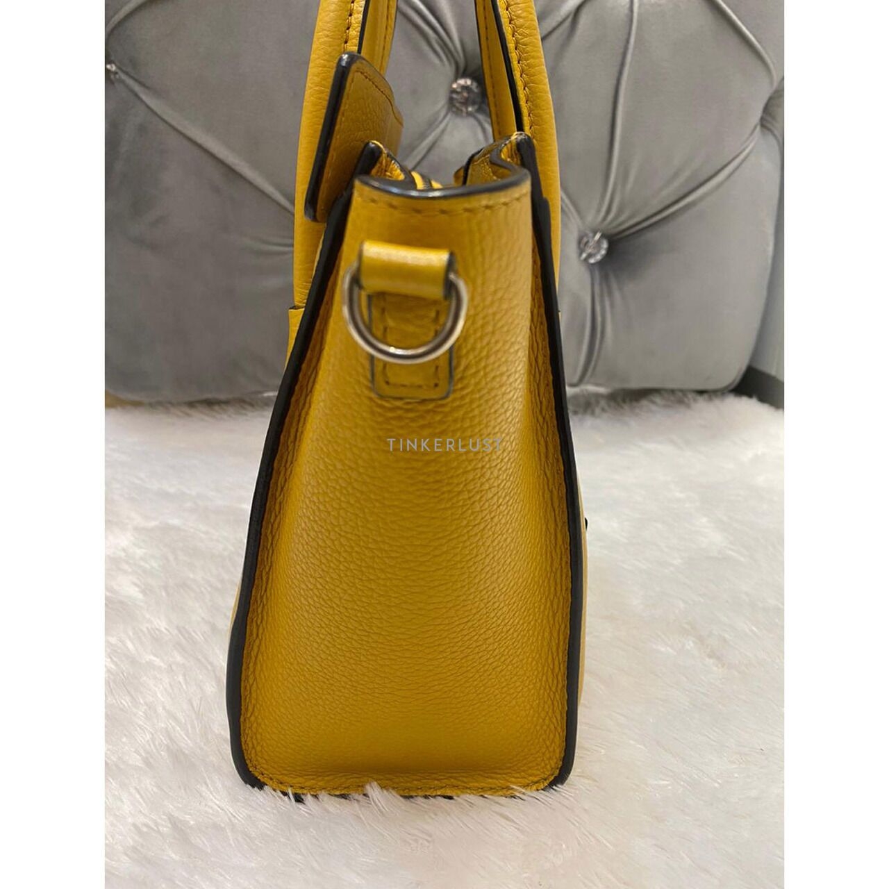 Celine Nano Luggage Yellow Satchel
