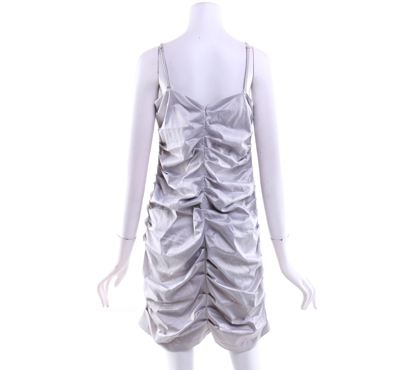 Body and Soul Silver Rumple Mini Dress