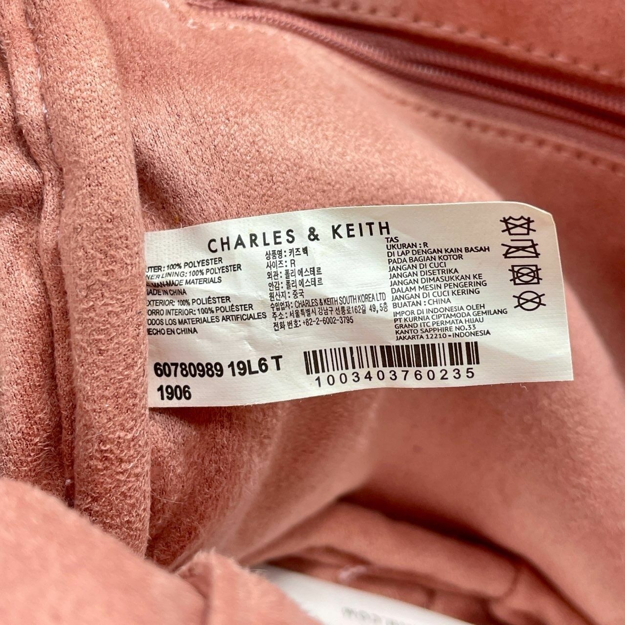 Charles & Keith Light Pink Backpack