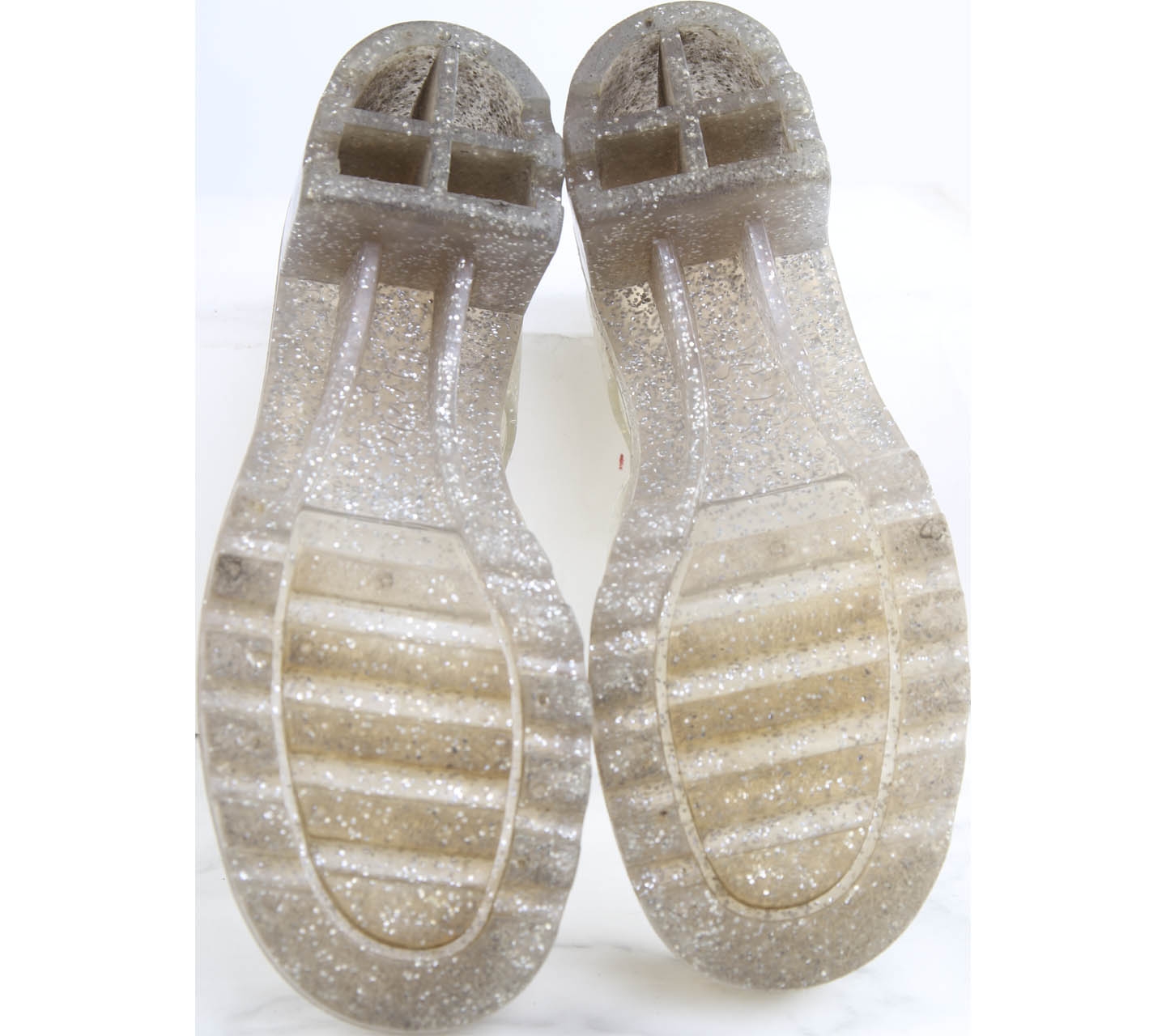 Juju Off White Glittery Sandals