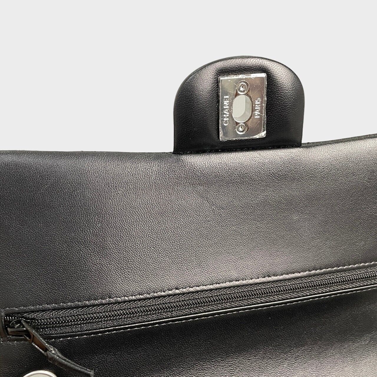 Chanel Classic Black Lambskin Medium Shoulder Bag
