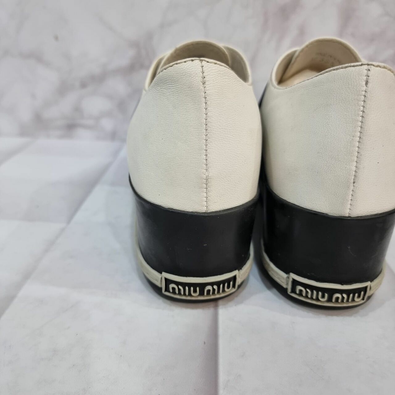 Miu Miu Platform Sneakers Black & White