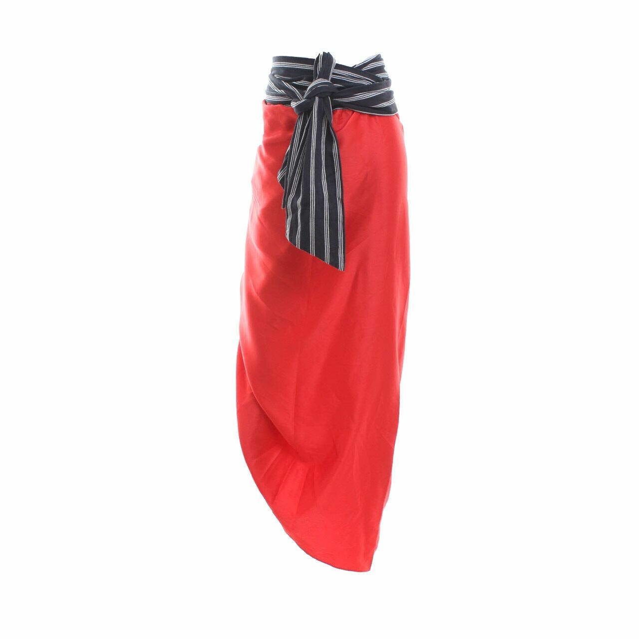 Lulu Lutfi Labibi Black & Red Stripes Maxi Skirt