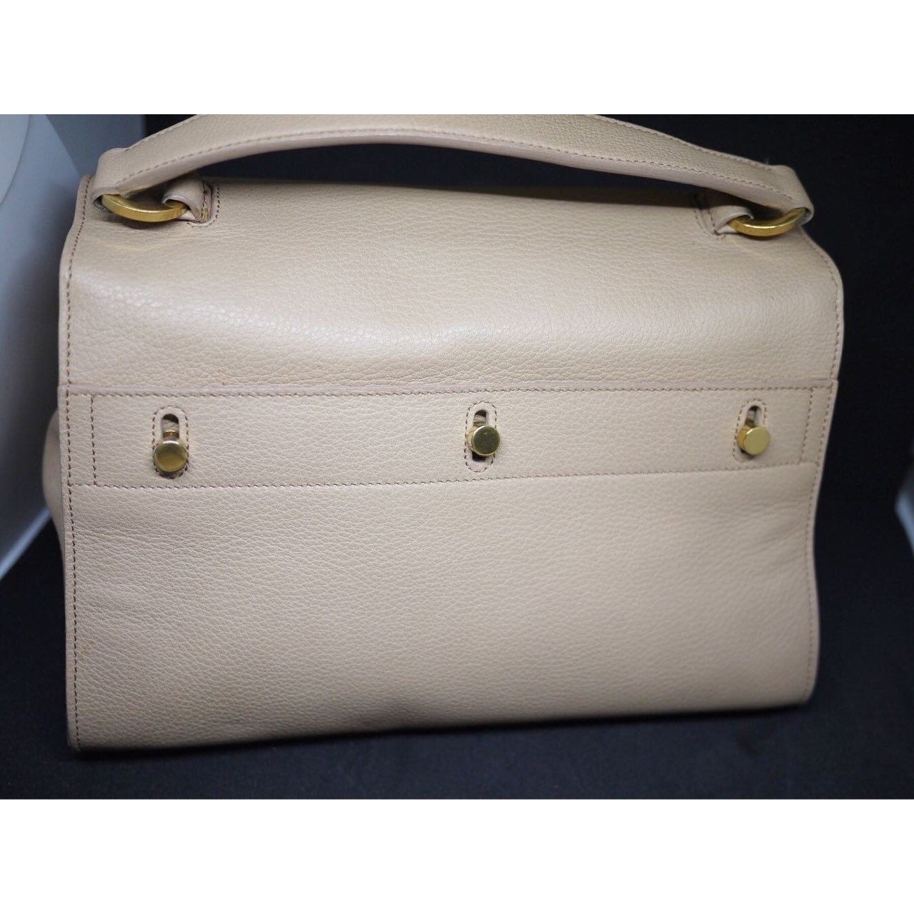 Yves Saint Laurent Muse Small Cream Leather GHW Sling Bag