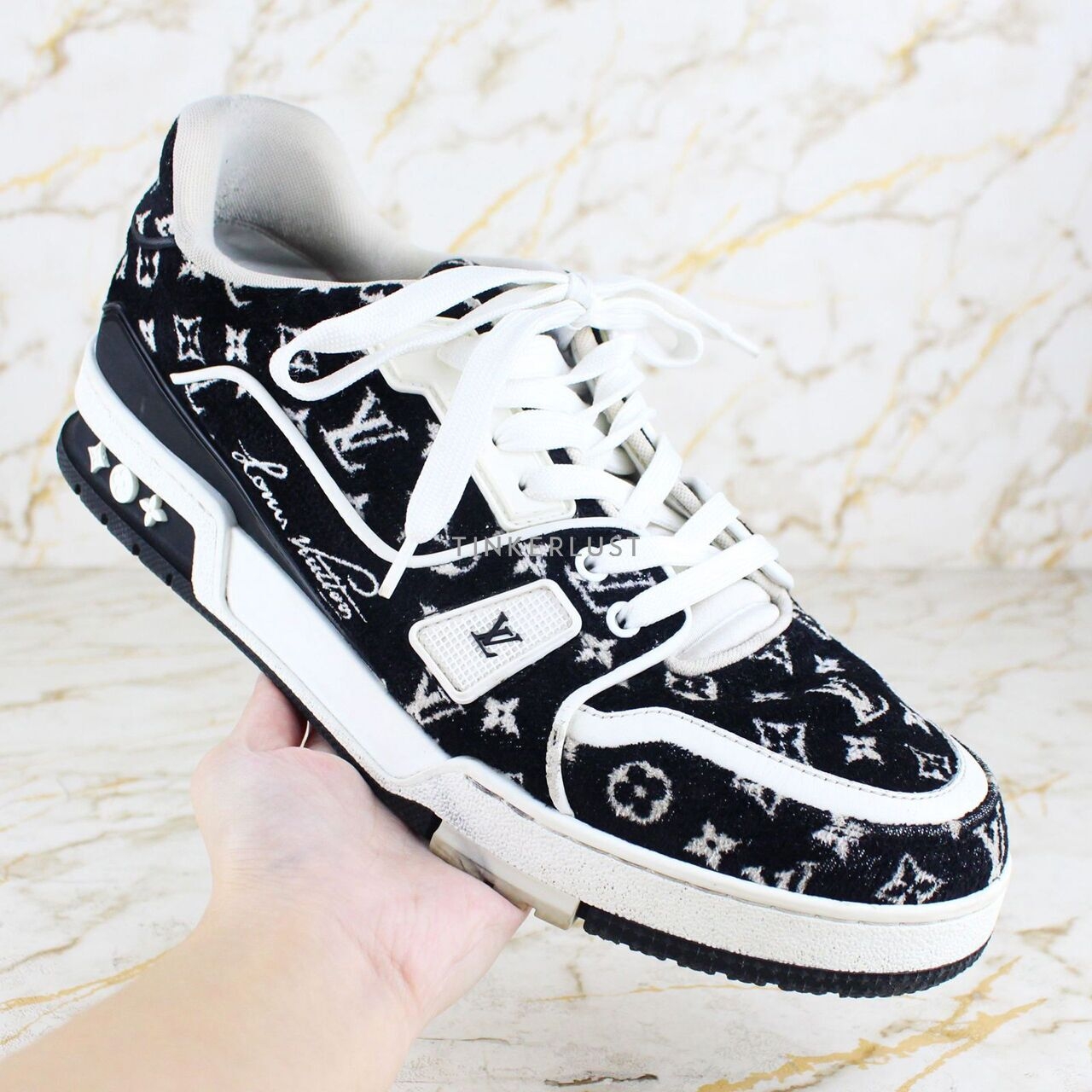 Louis Vuitton Trainer Monogram Black & White Sneakers