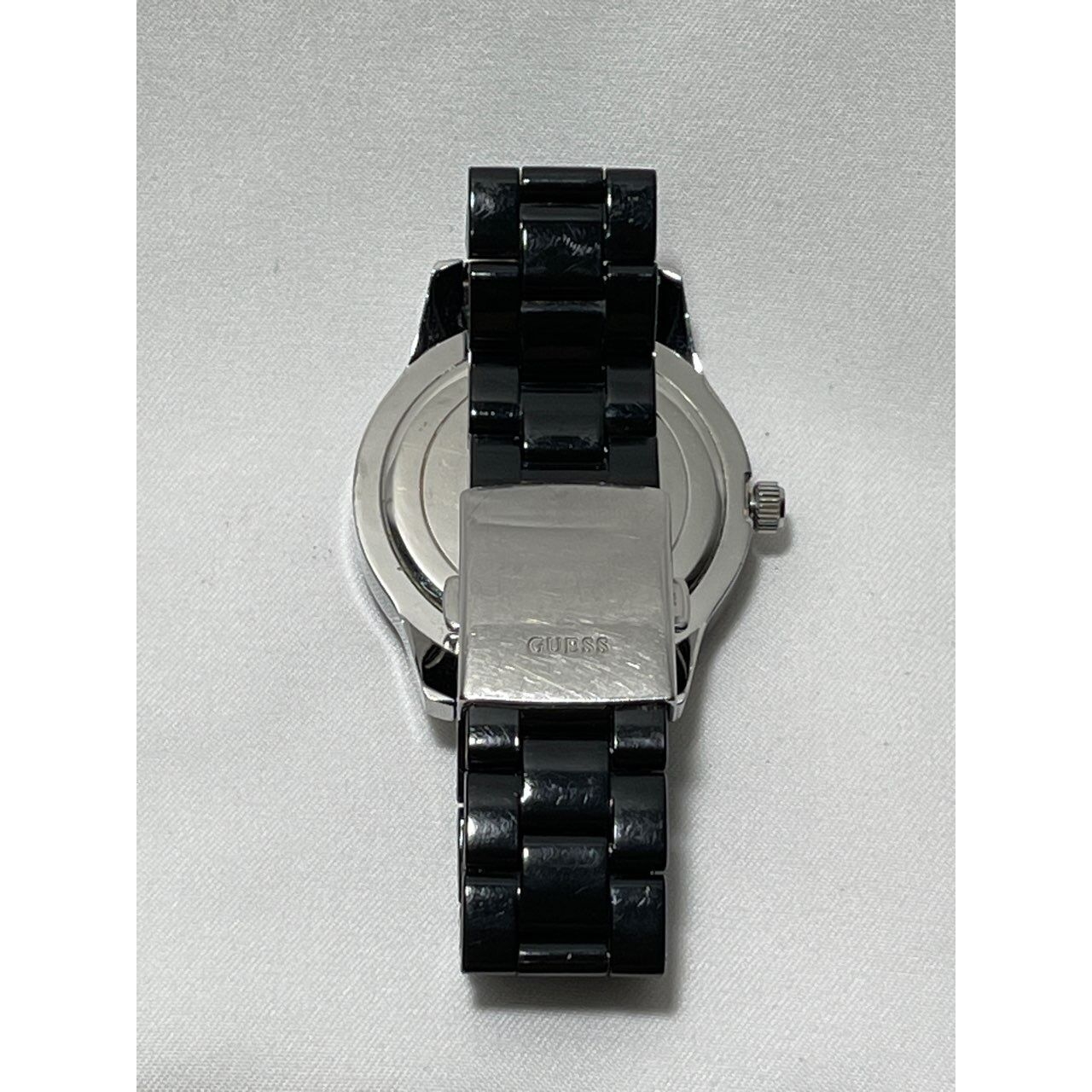 Guess Silver & Black Watch