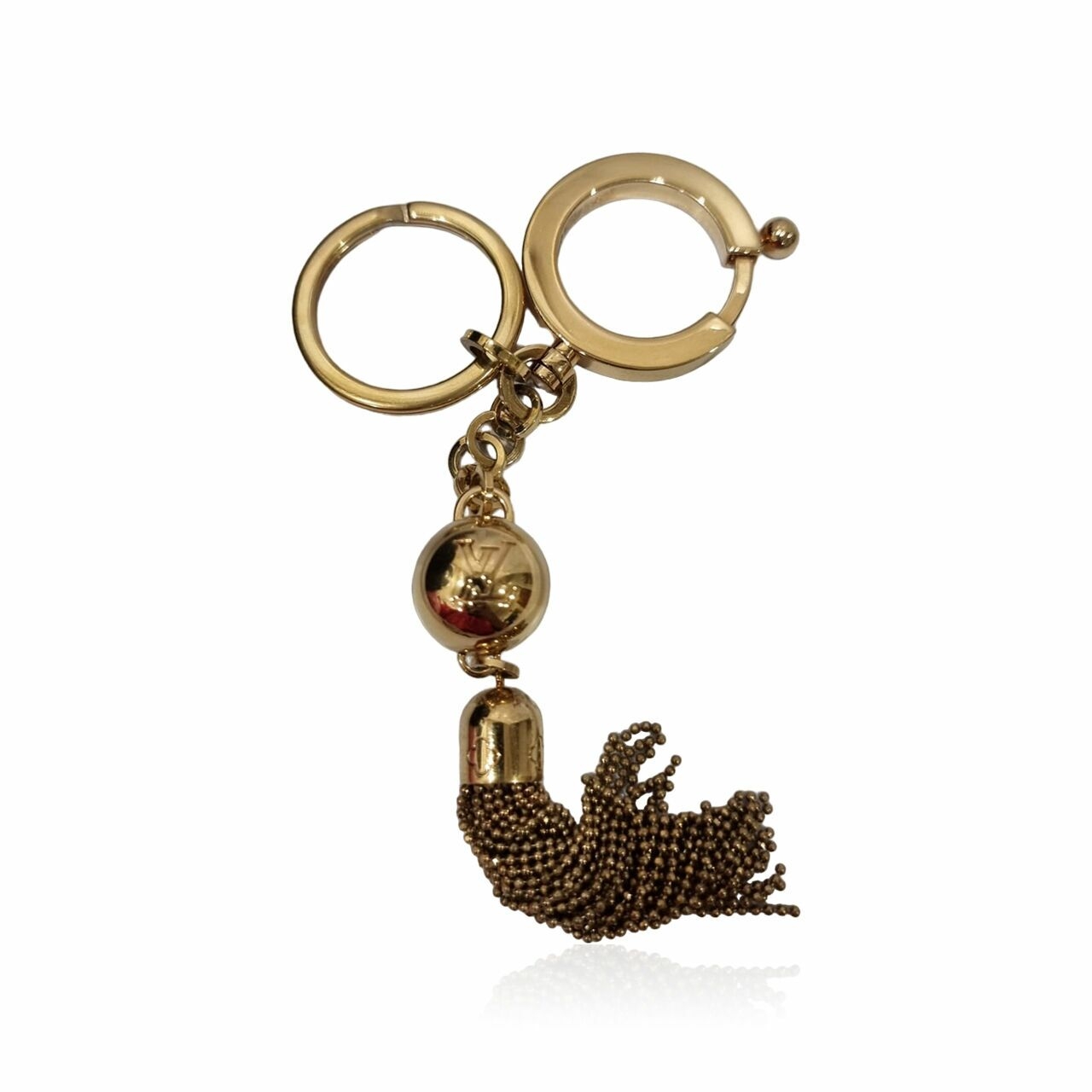 Louis Vuitton Porto Cle Swing Gold Keychain 