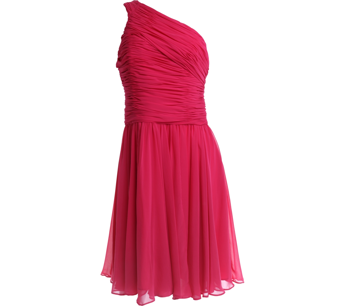 Halston Heritage Pink One Shoulder Mini Dress