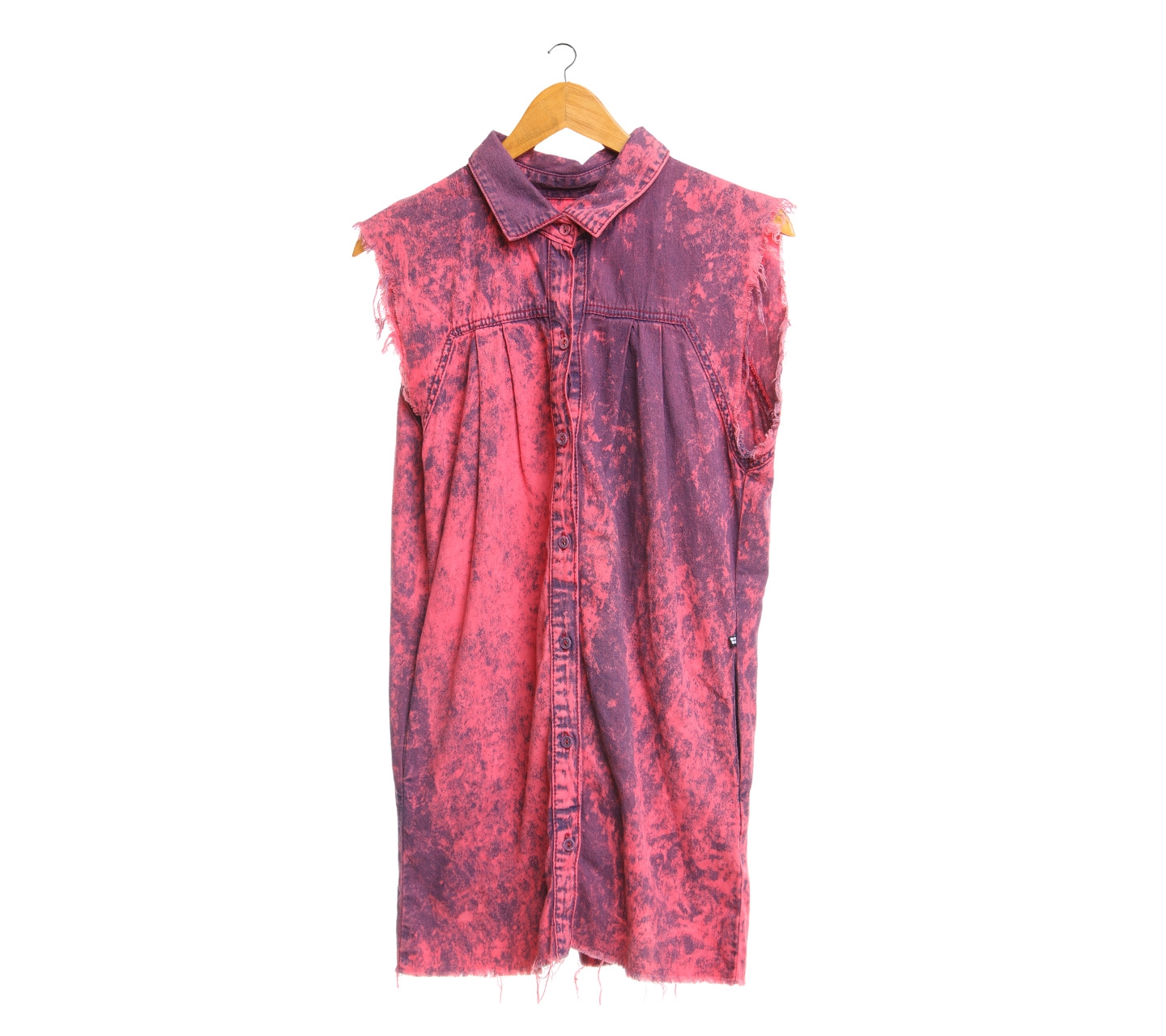 Insight Pink Coral Abstrac Mini Dress