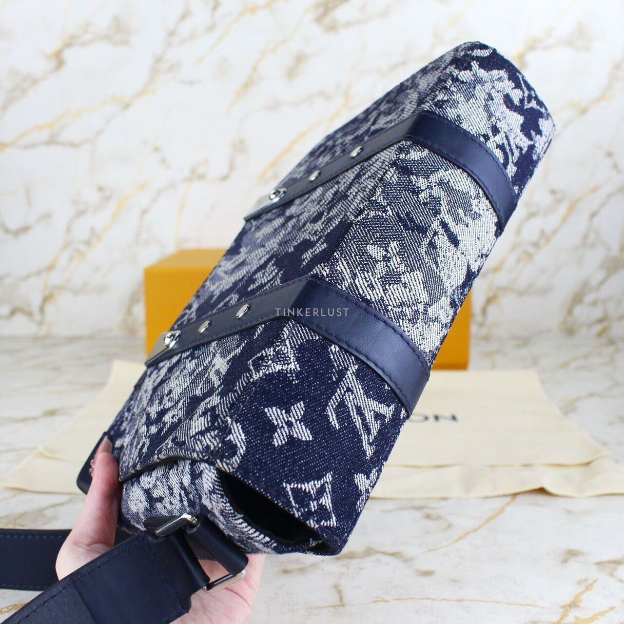 Louis Vuitton Monogram Tapestry Trunk Messenger Sling Bag