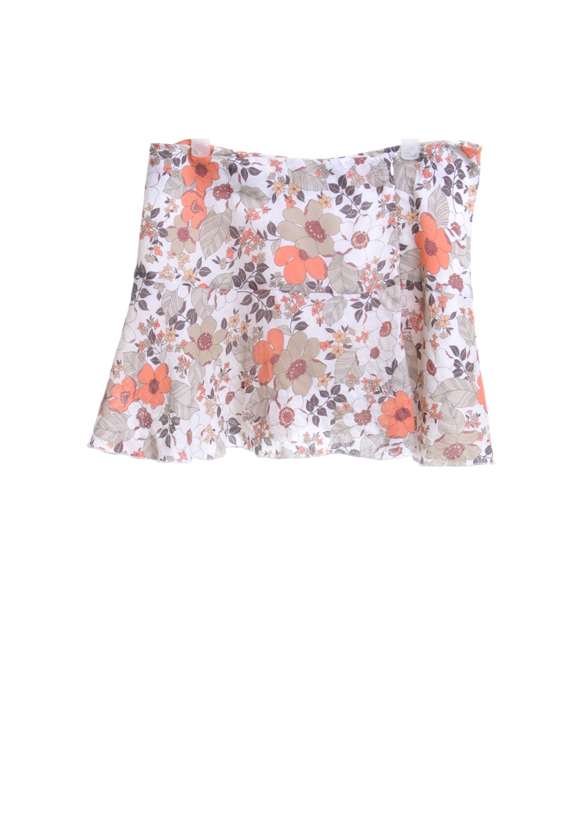 Body and Soul Off White Floral Mini Skirt
