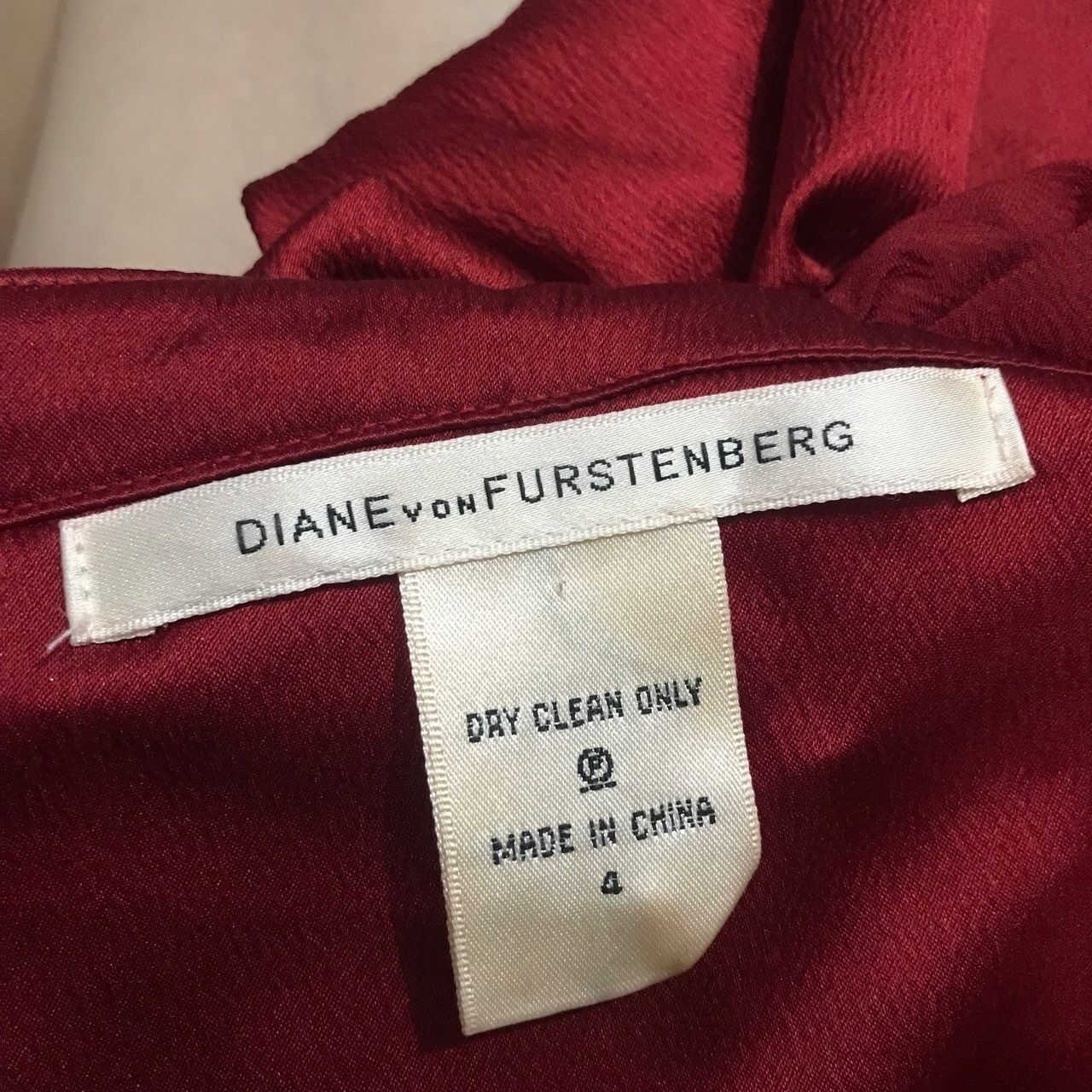Diane Von Furstenberg Valetta Burgundy Midi Dress