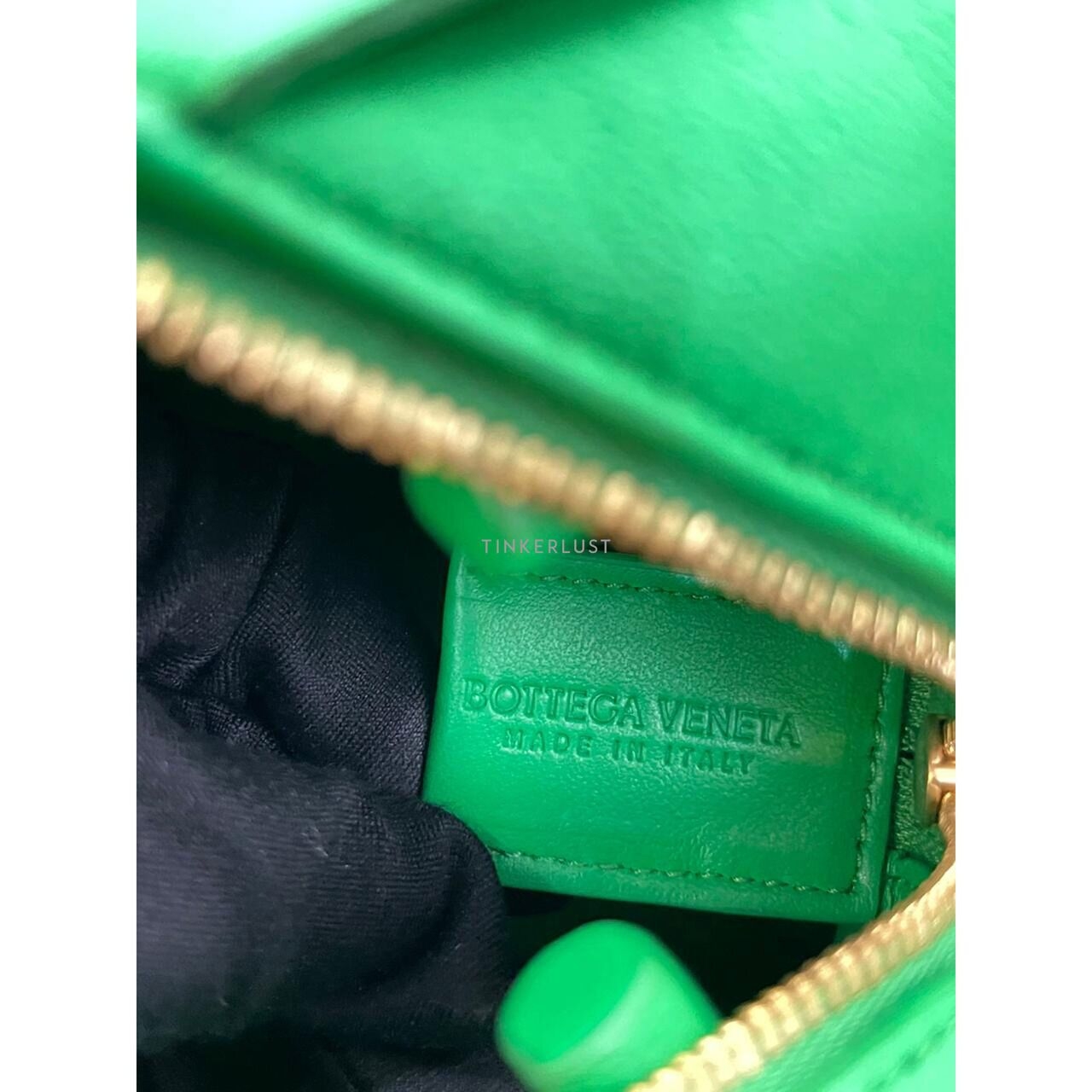 Bottega Veneta Cassette Mini Camera Green GHW Sling Bag
