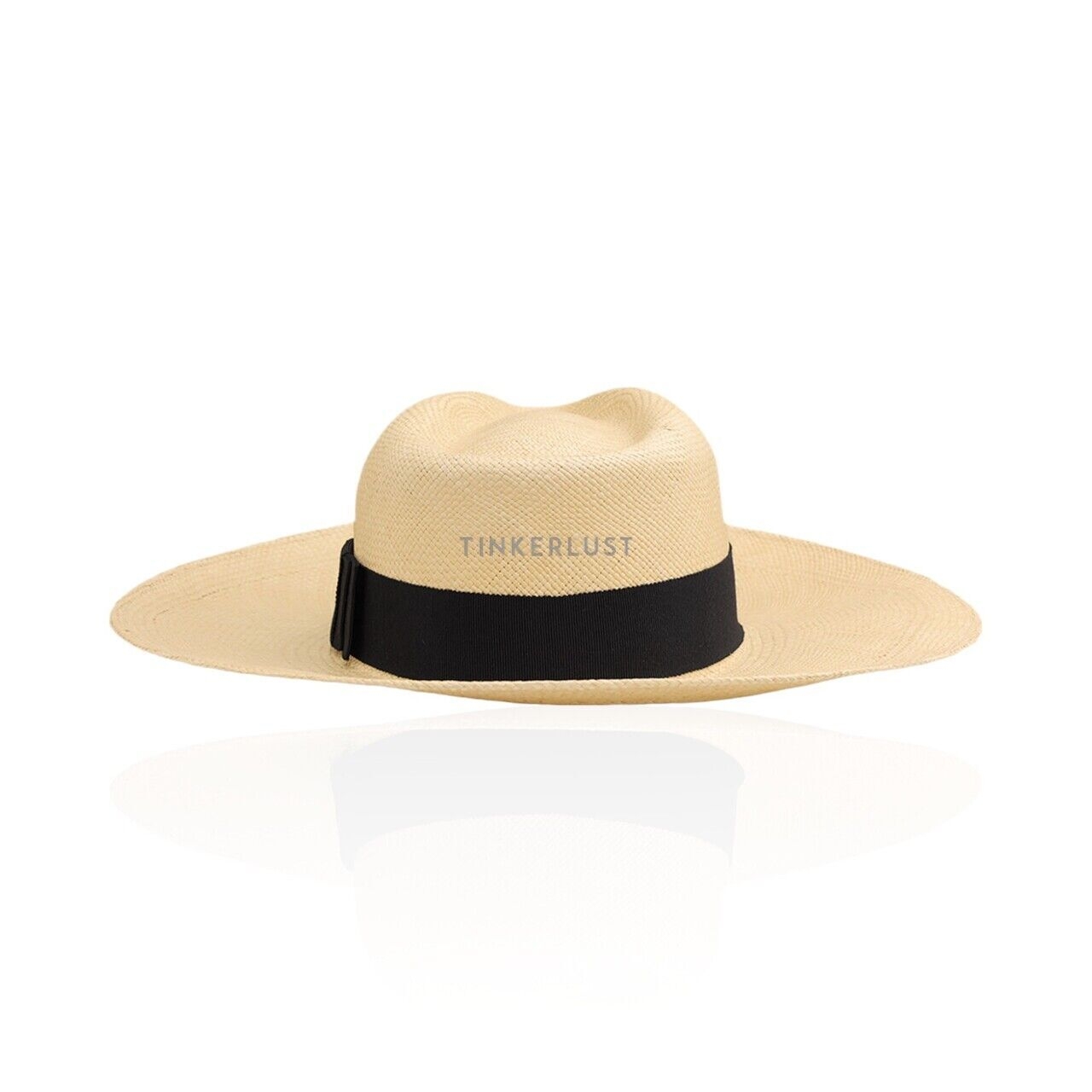 Celine Women Straw Panama Hat in Natural with Triomphe Signature