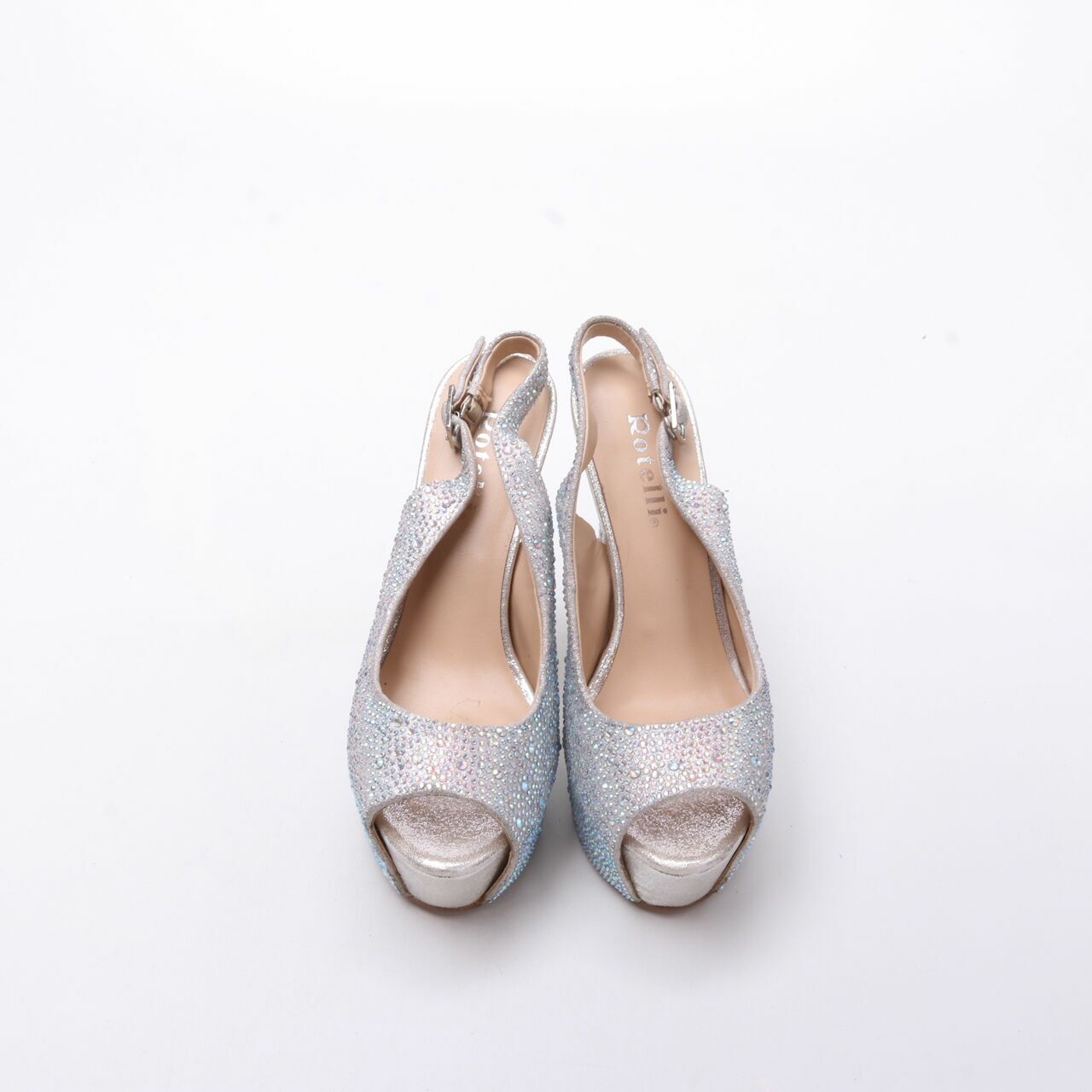 Rotelli Silver Sling Back Heels