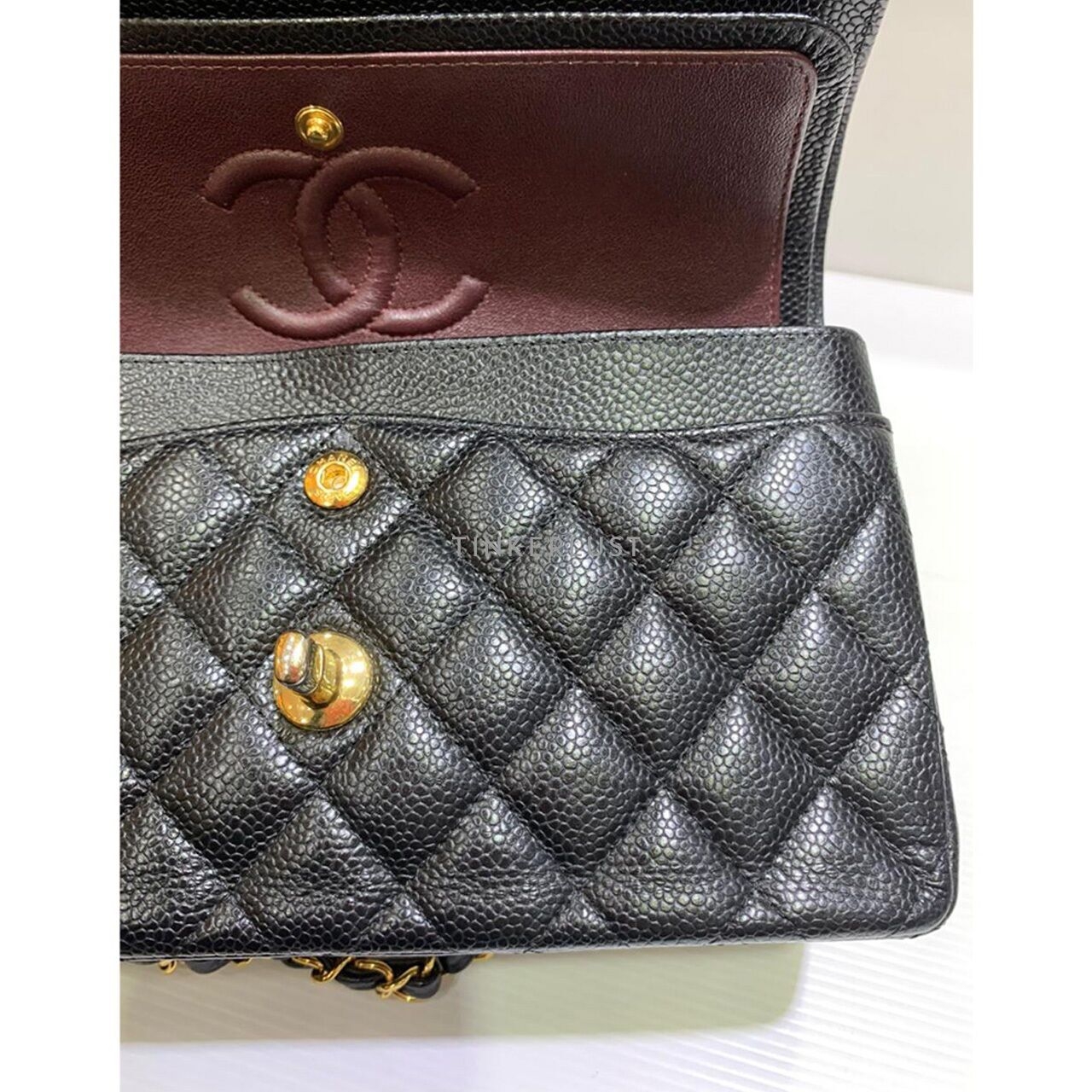 Chanel Classic Small Double Flap Bag Black Caviar GHW Chip 2023 Shoulder Bag