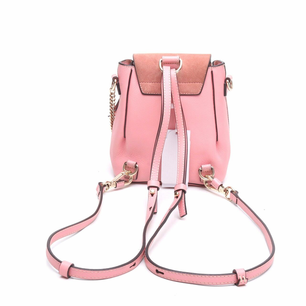 Chloe Suede Calfskin Mini Faye Pink Backpack