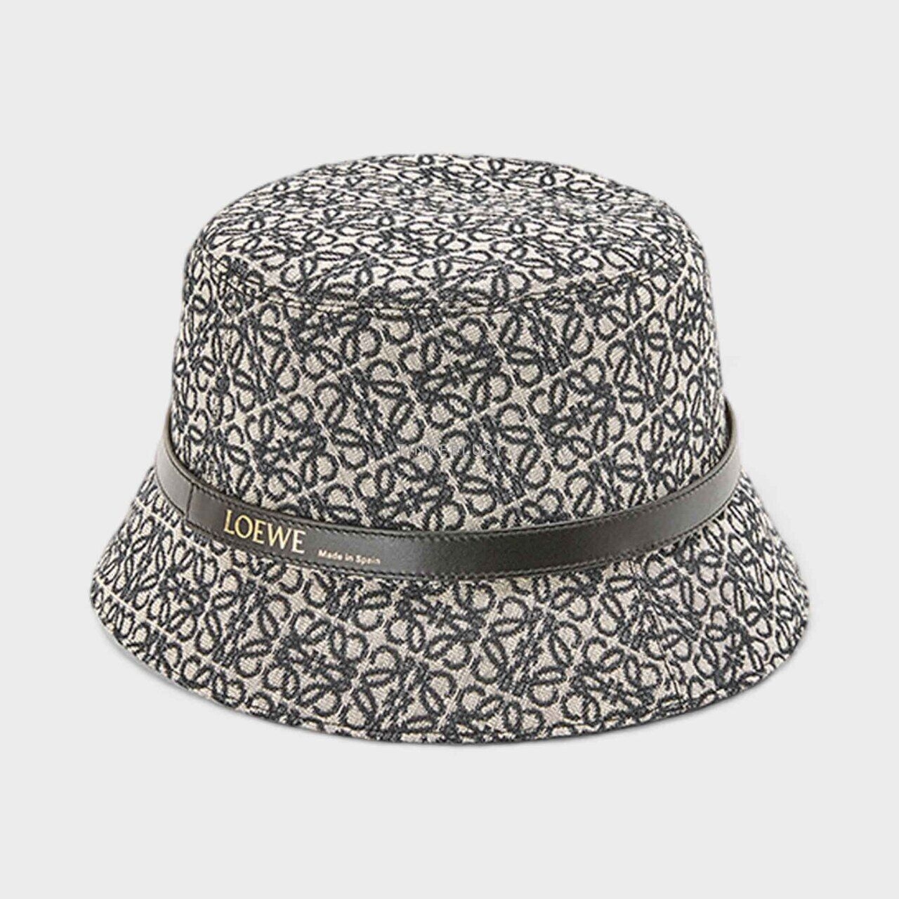 Loewe All Over Anagram Bucket Hat in Navy/Black Jacquard