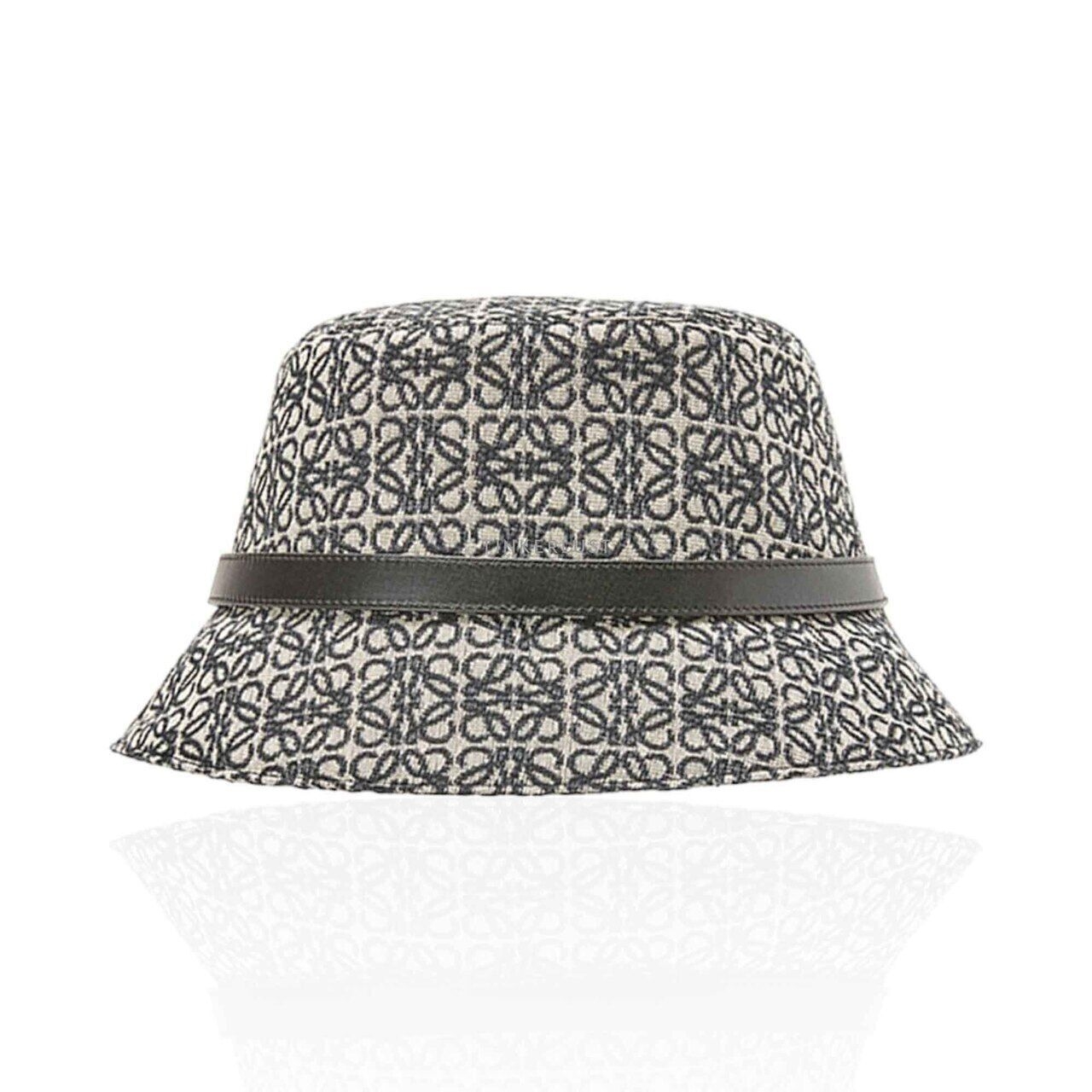 Loewe All Over Anagram Bucket Hat in Navy/Black Jacquard