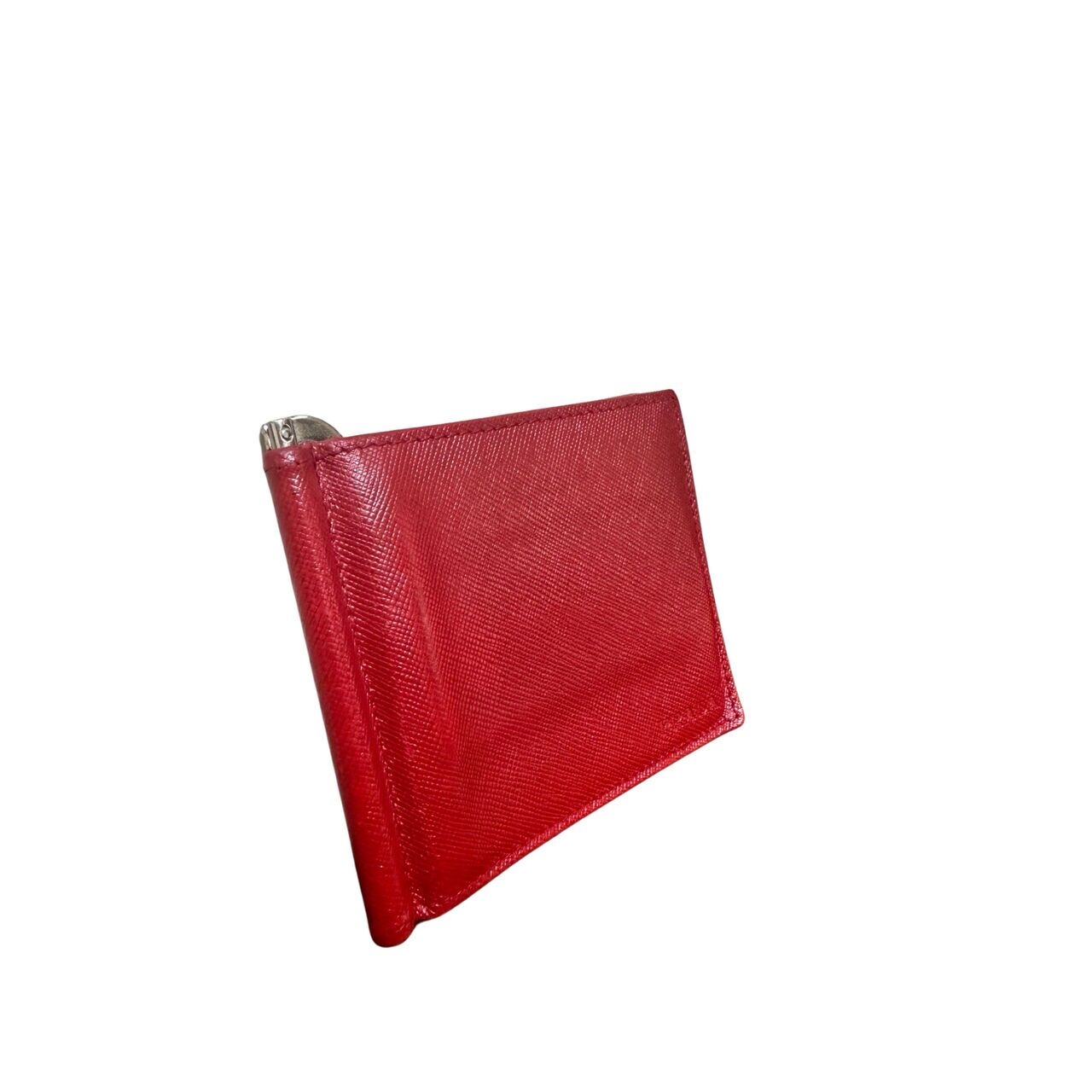 Prada Red Leather Bifold Wallet