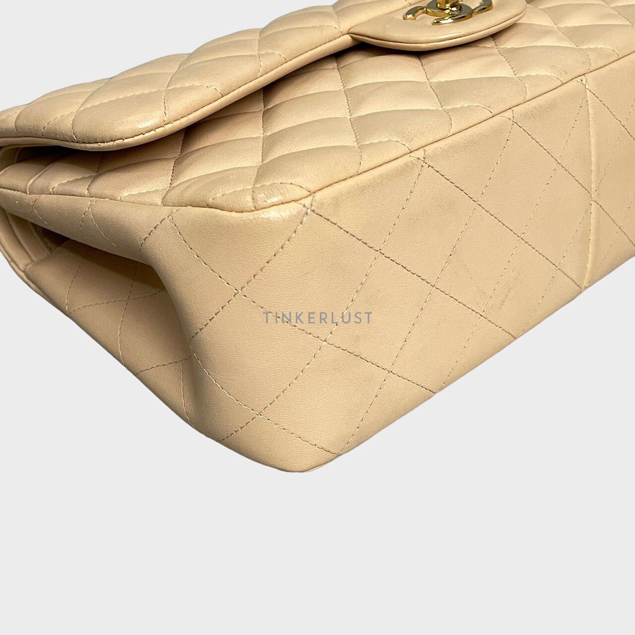 Chanel Classic Jumbo Double Flap Beige Shoulder Bag