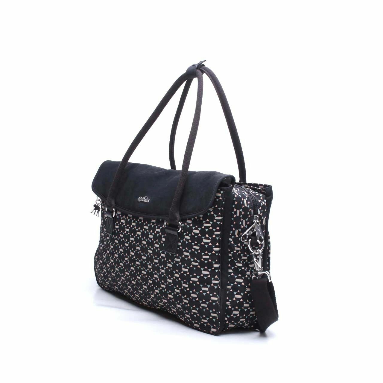 Kipling Black Pattern Satchel Bag