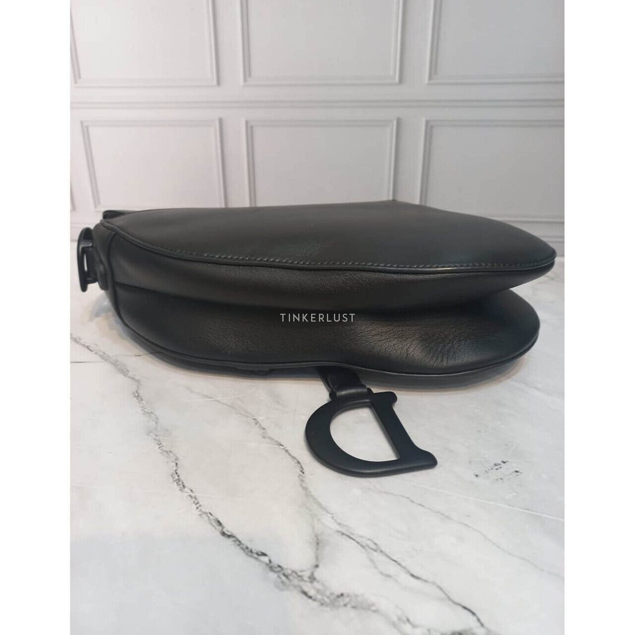 Christian Dior Saddle Medium 3D Floral Black Lambskin 2019 Shoulder Bag