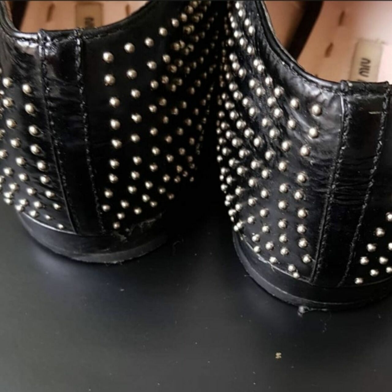Miu Miu Black Studs Shoes