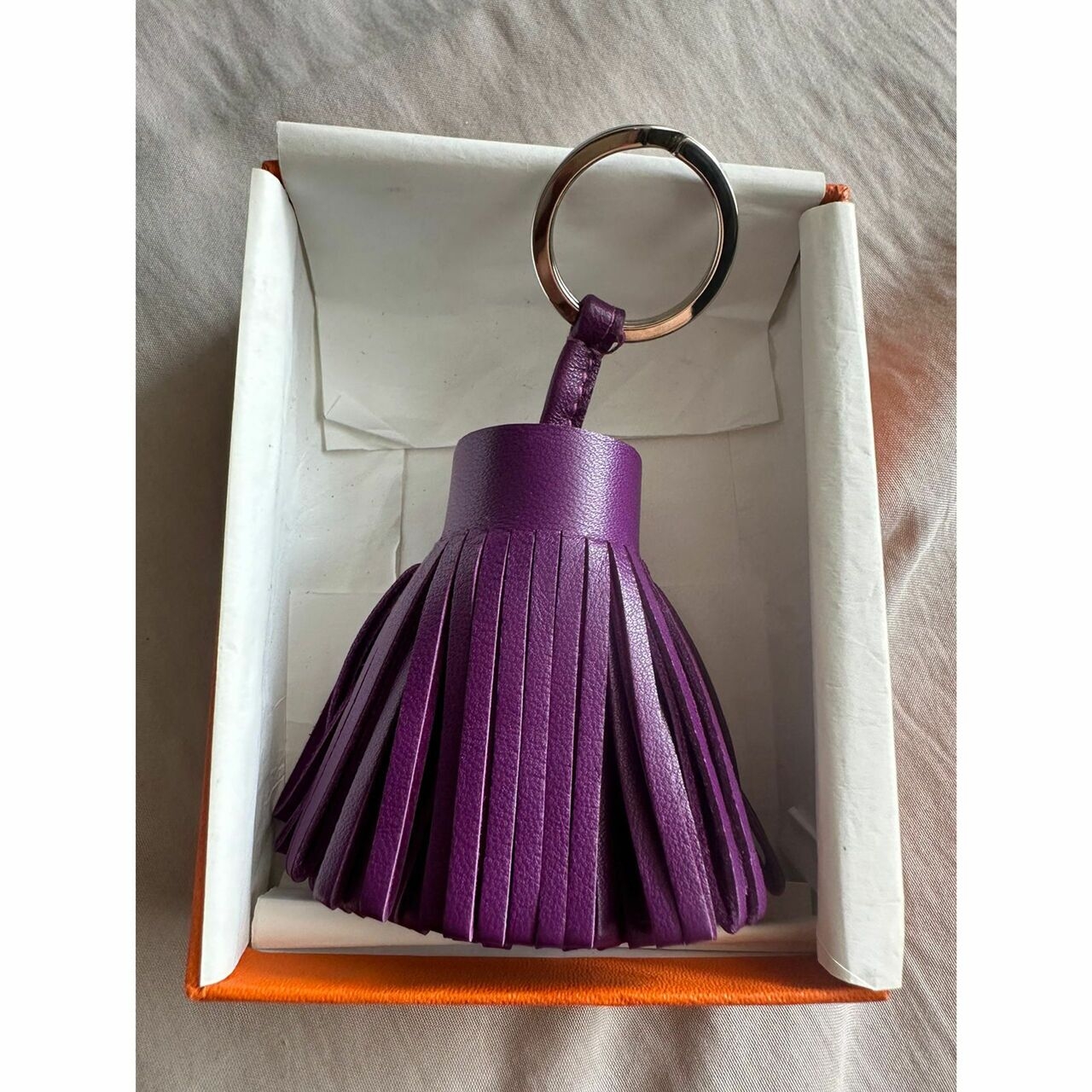 Hermes Violet Purple Carmen Bag Charm Keychain