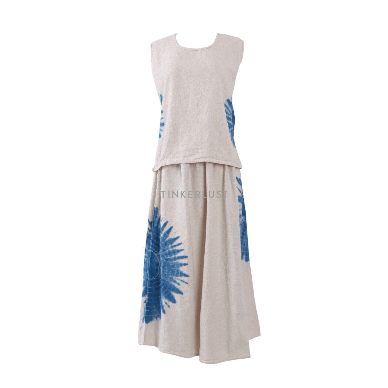 Beatrice Clothing Beige & Blue Two Piece