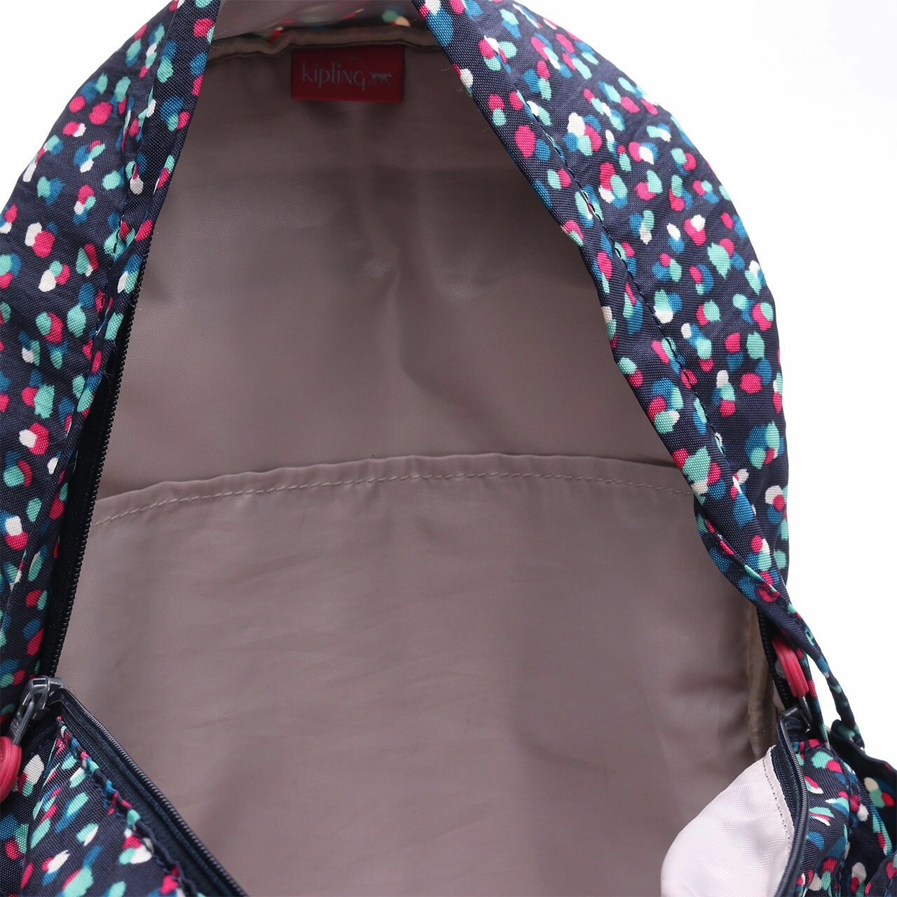 Kipling Navy/Fuchsia Patterned ;Backpack