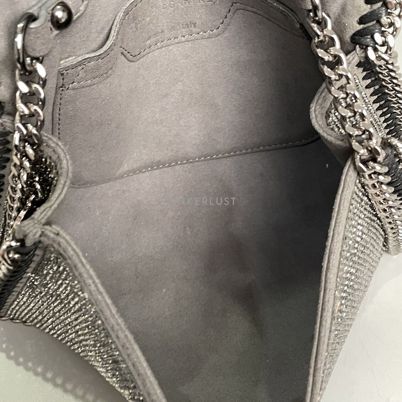 Stella McCartney Crystal Grey Chain Shoulder Bag