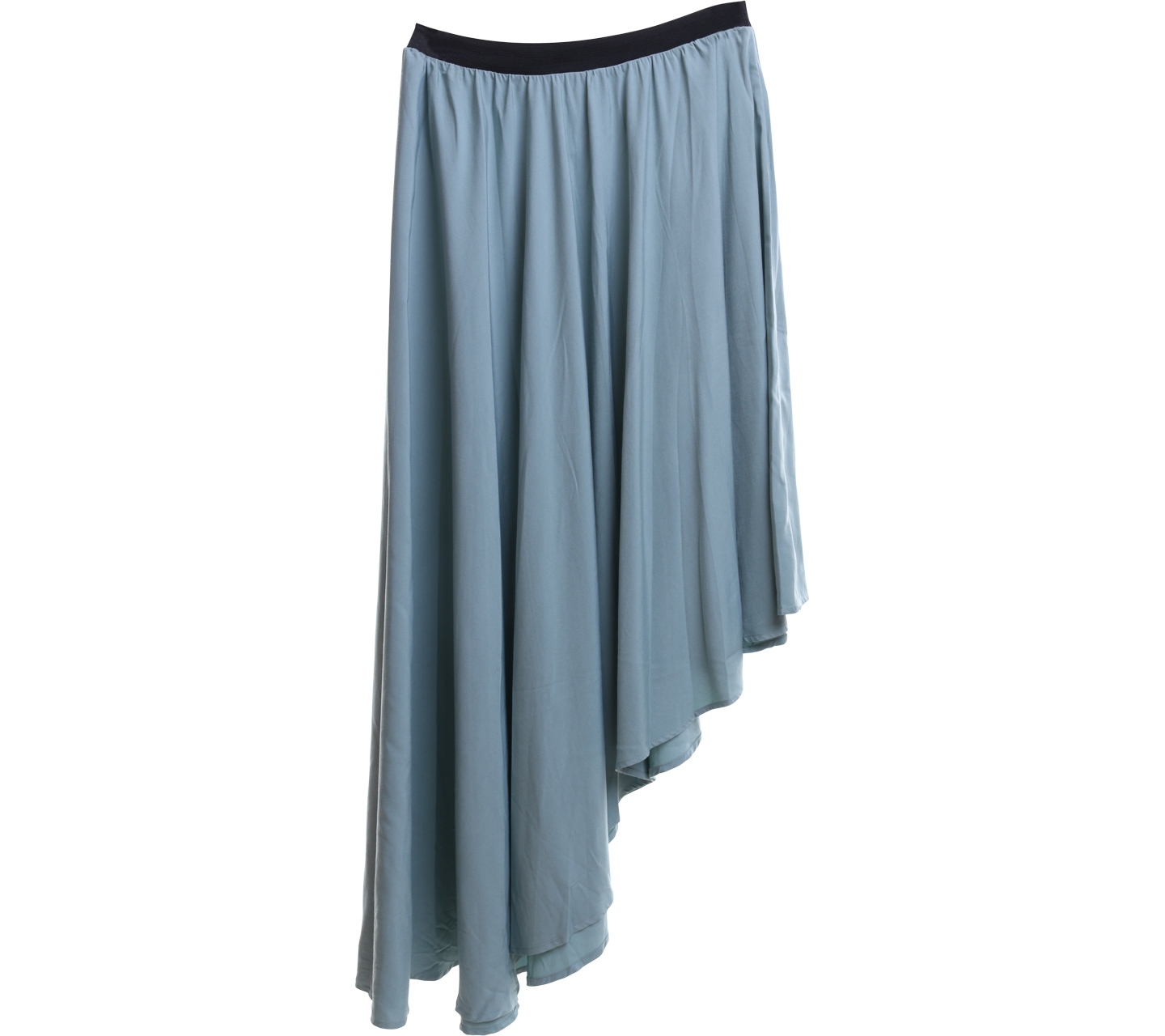 Milcah Mint Asymmetric Midi Skirt