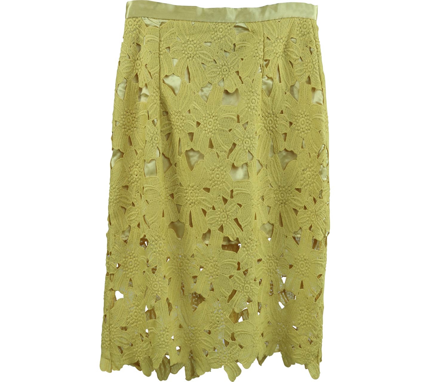 Leony Evelyn Yellow Midi Skirt