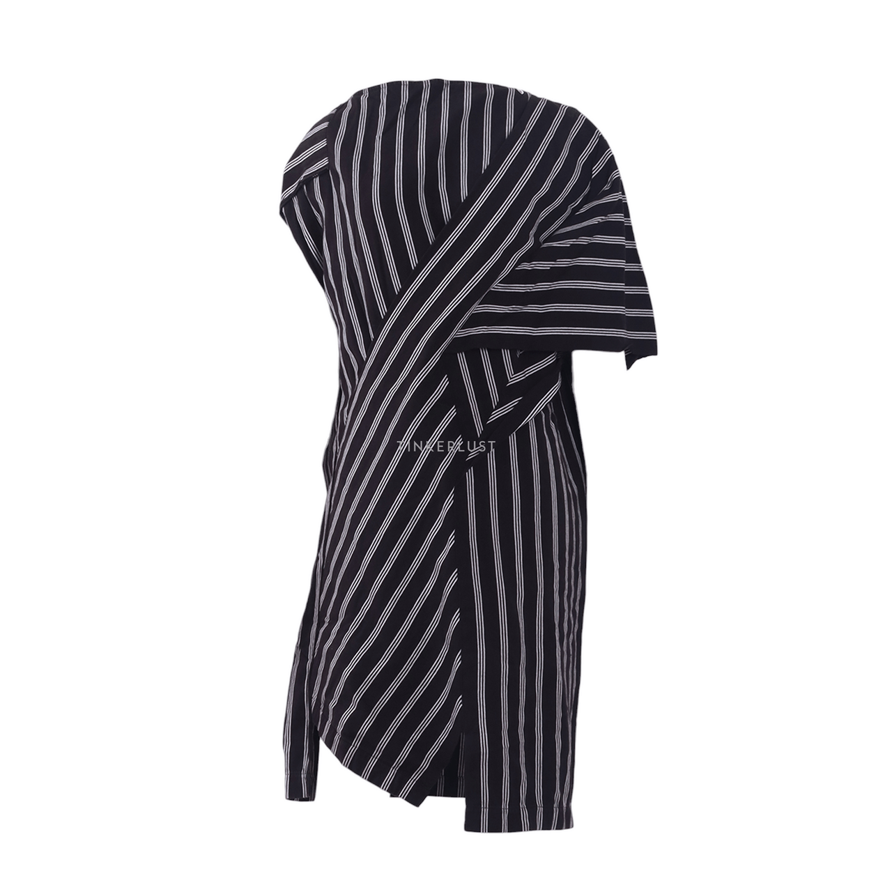 Lulu Lutfi Labibi Black & White Stripes Mini Dress