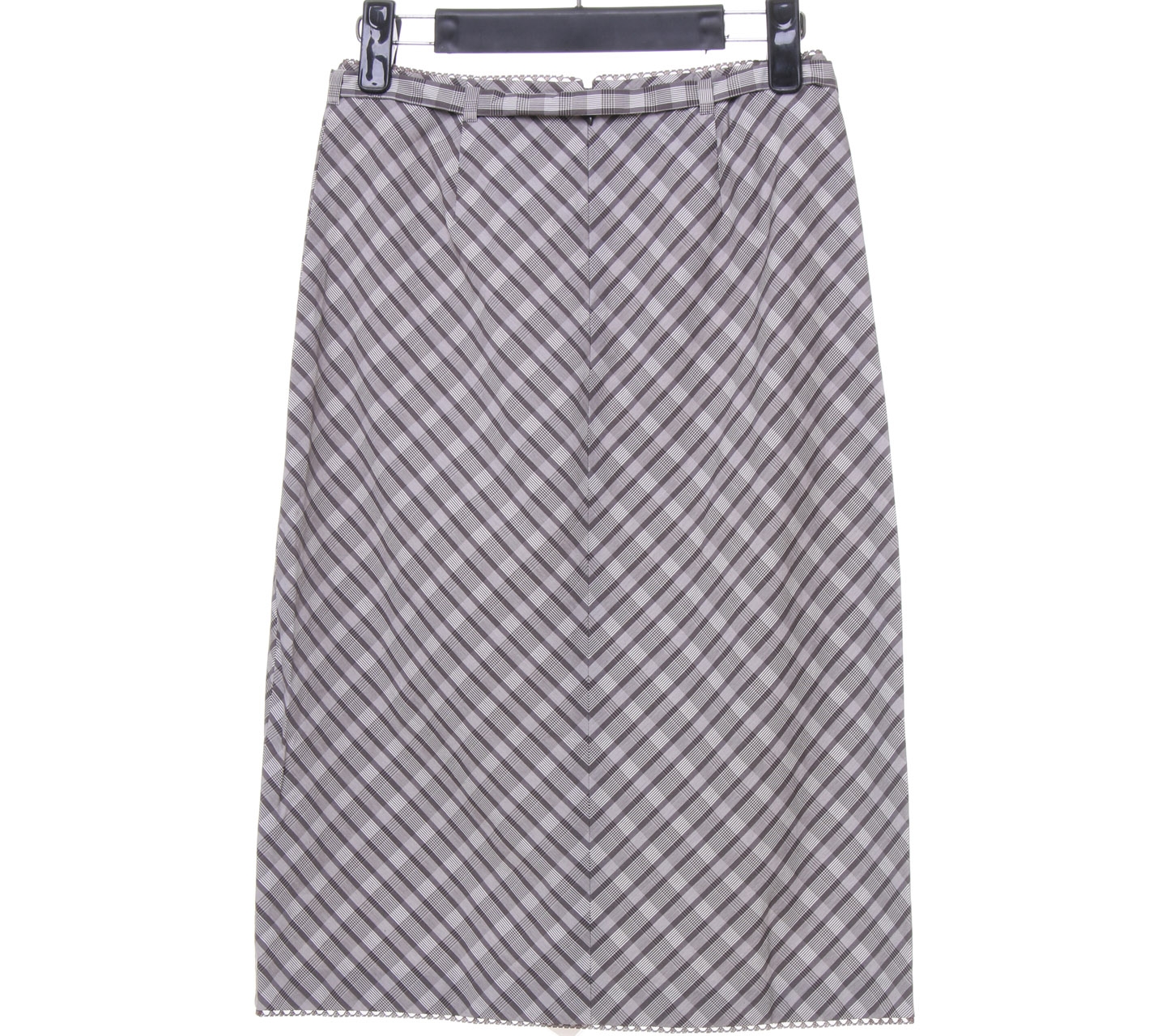 Kenneth Cole Grey Plaid Mini Skirt