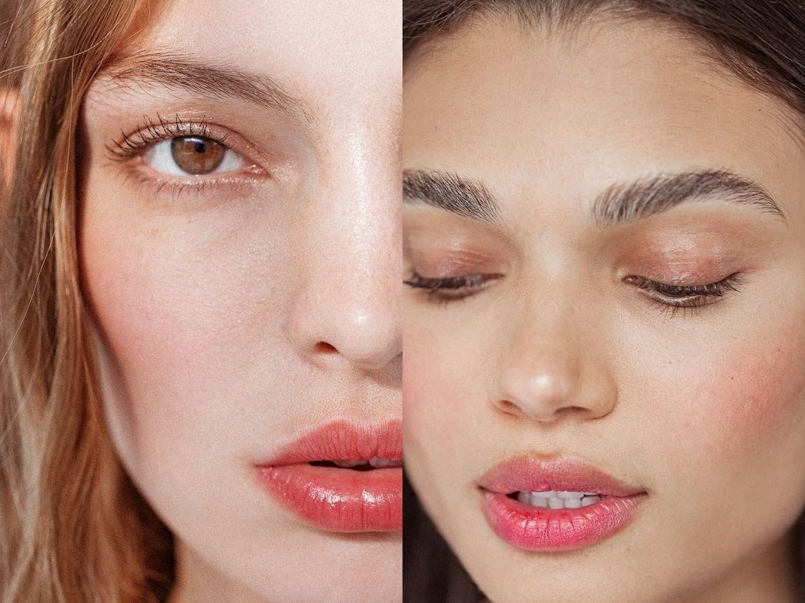 Use lip tint/lipstick both on cheeks and eyelids